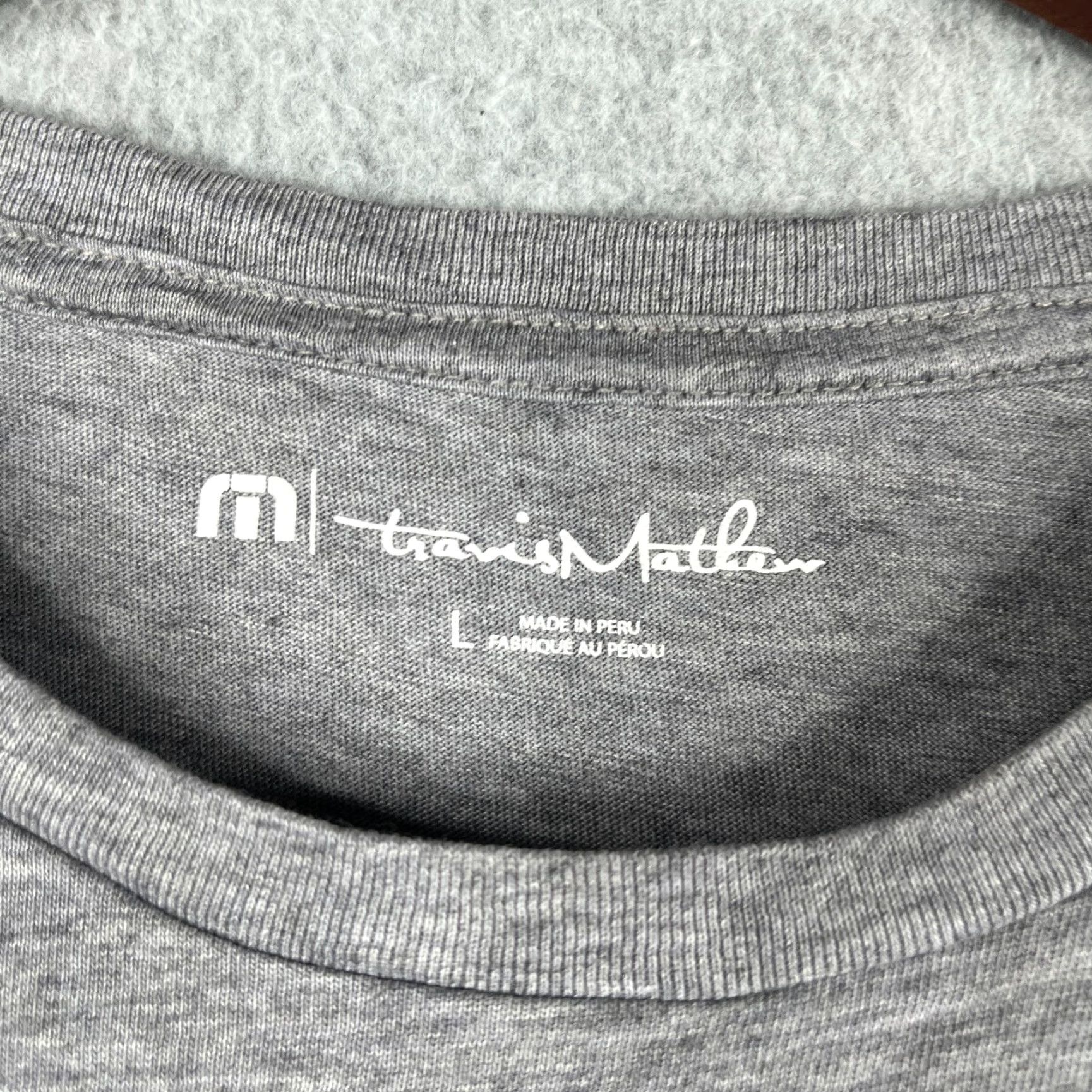 TravisMathew Travis Mathew T-Shirt Large Gray Heather Graphic Print Crew Neck Short Sleeve Size US L / EU 52-54 / 3 - 3 Thumbnail