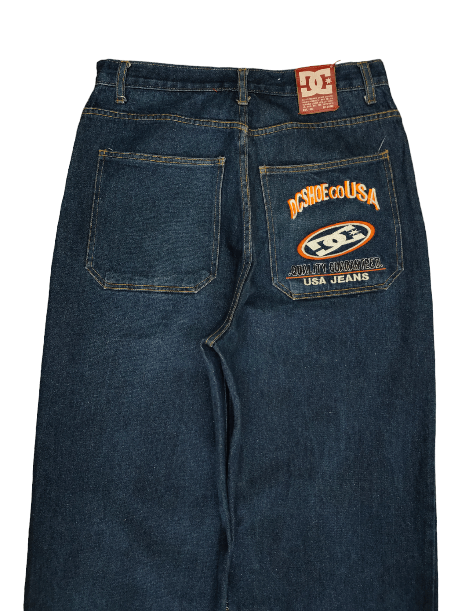 DC DC Embroidered Wide Leg Denim Y2k Jnco Baggy Jeans Size US 32 / EU 48 - 3 Thumbnail