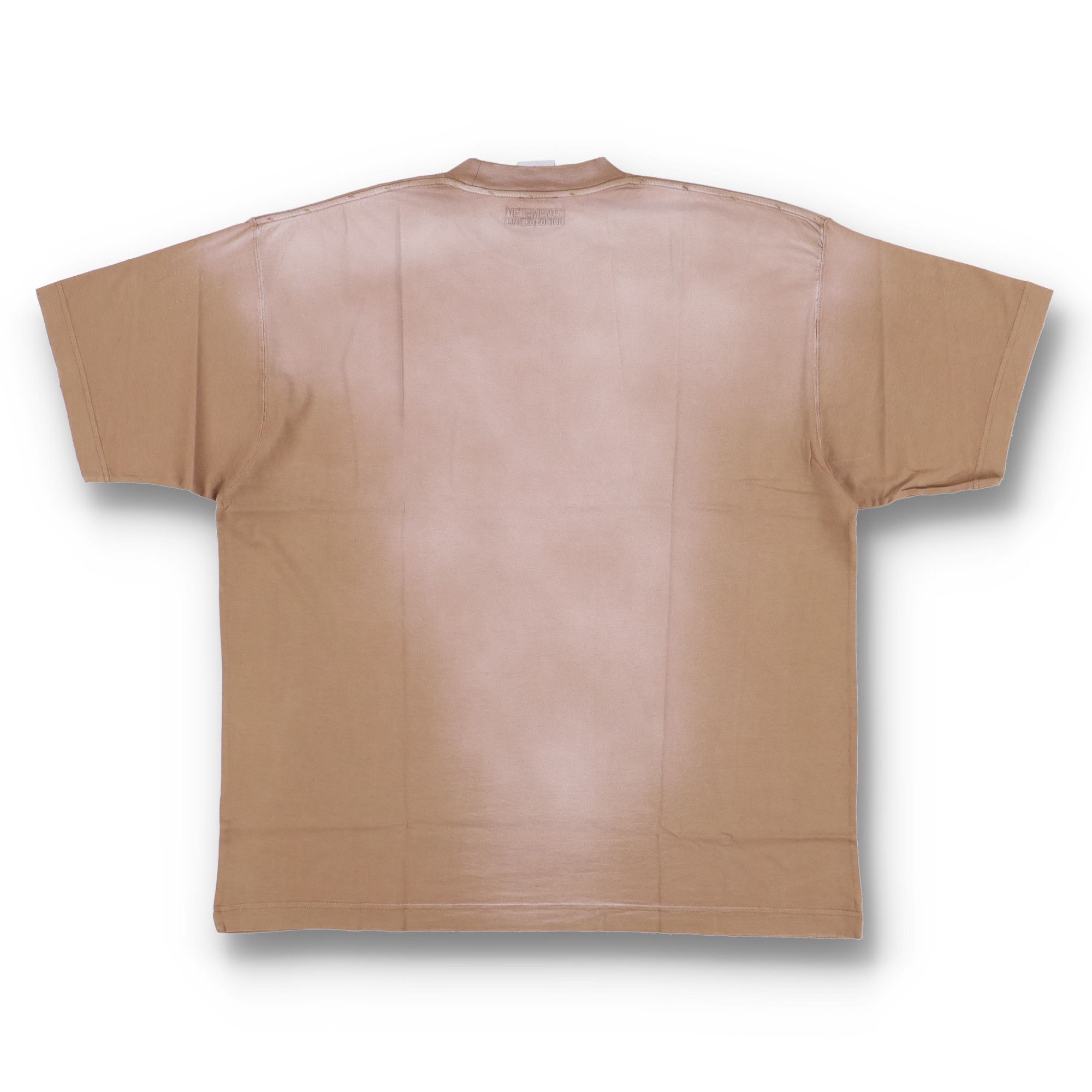 Vetements Runway Faded Beige Made on Earth Oversized T-Shirt Size S / US 4 / IT 40 - 10 Thumbnail
