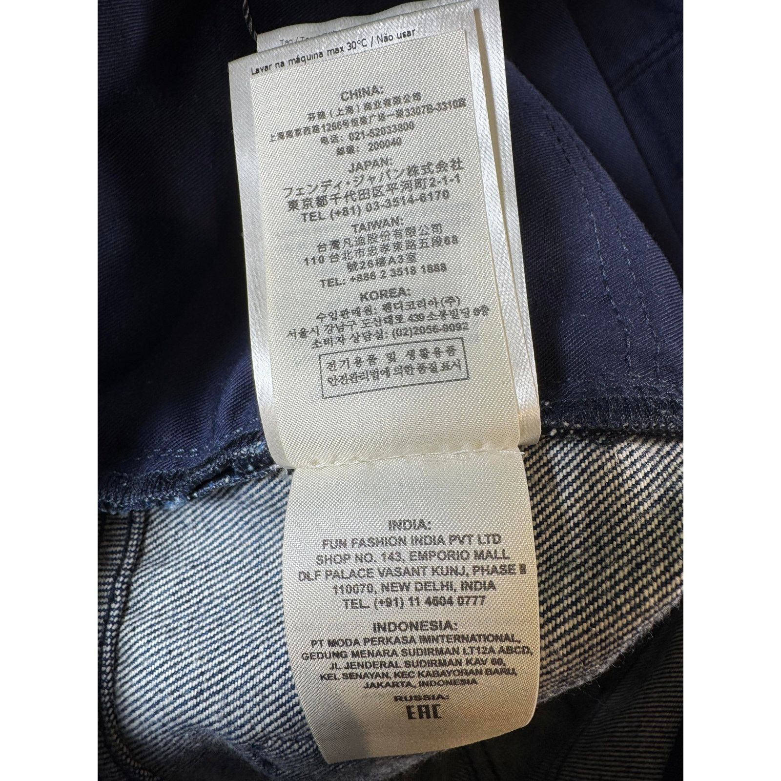 Fendi Fendi Monogram Navy Jeans Size US 33 - 4 Thumbnail