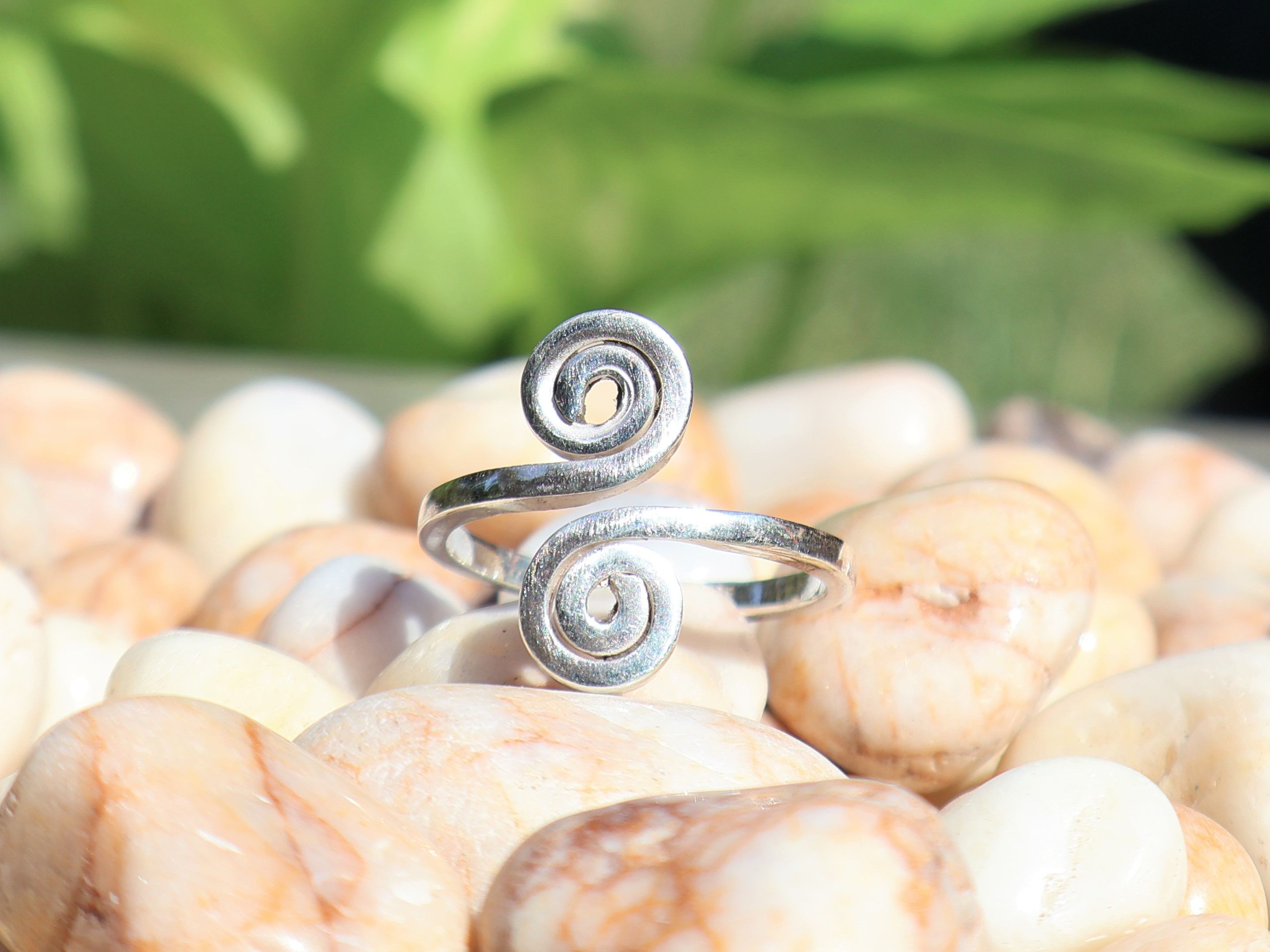 Handmade Spiral ring, Handmade Sterling silver ring, Double Spiral Size ONE SIZE - 1 Thumbnail