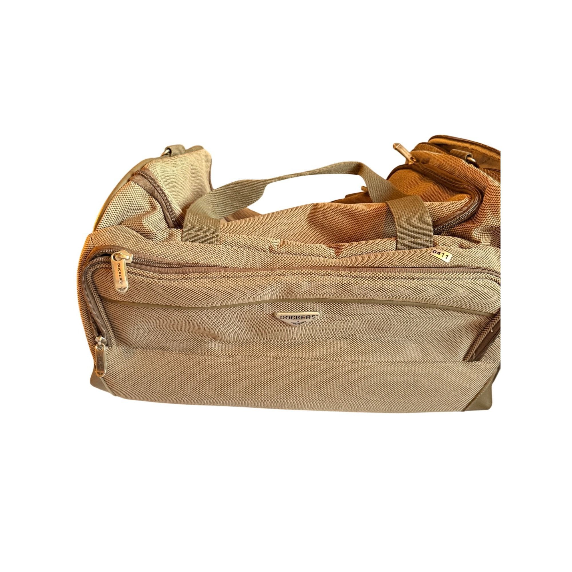Dockers Dockers Beige Rolling Duffel Bag With Telescopic Handle & Mu Size ONE SIZE - 1 Thumbnail