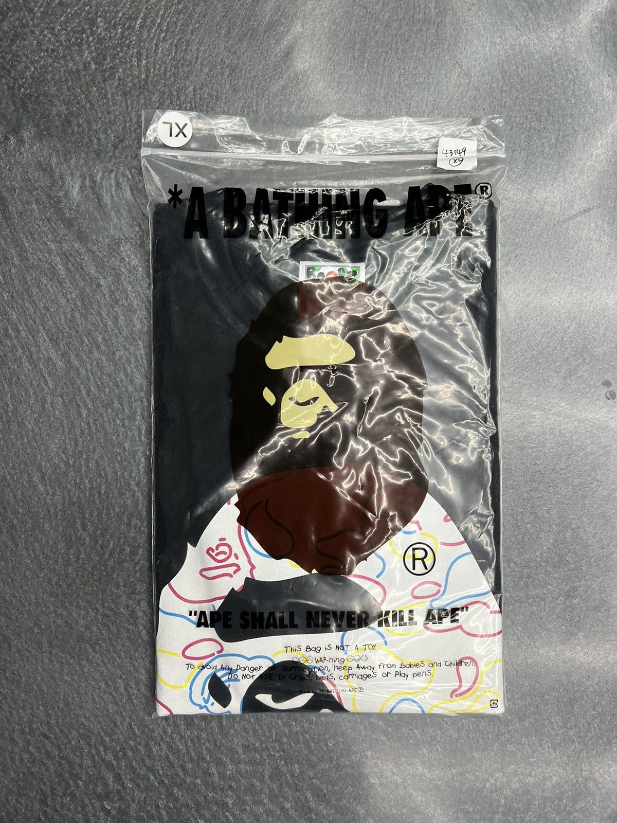 Bape Bape Neon Camo Big Ape Head T-Shirt Size US XL / EU 56 / 4 - 7 Thumbnail