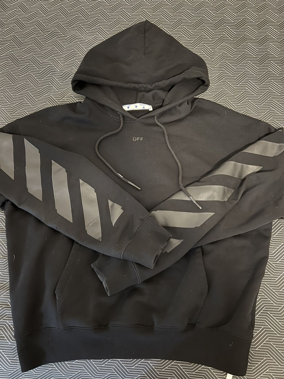 image of Off White Off-White Arrows Skate Hoodie in Black, Men's (Size XL)