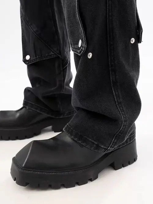 Japanese Brand High street vibe button deconstructed straight jeans Size US 32 / EU 48 - 1 Thumbnail