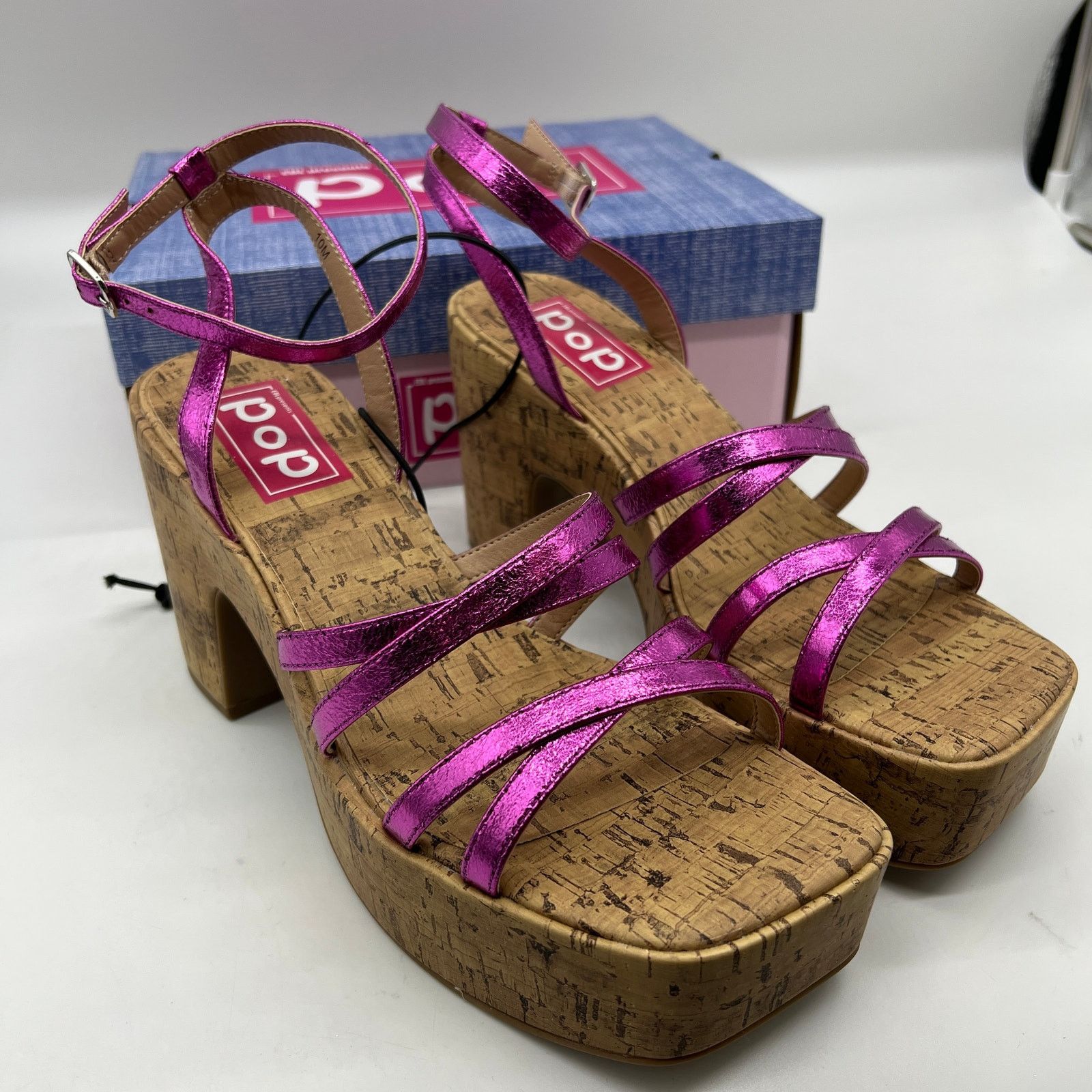 Other Pop Womens Kallie Heeled Sandals Pink Fuschia Multicolor Size US 10 / IT 40 - 1 Thumbnail