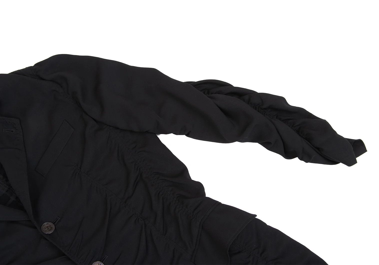 Jean Paul Gaultier Wool Rayon Pleated Jacket in Black Size 48 Size US M / EU 48-50 / 2 - 8 Thumbnail