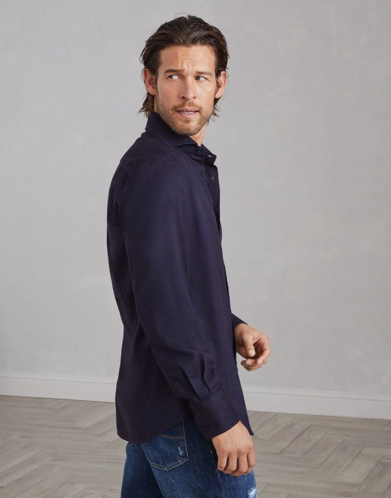 Brunello Cucinelli o1w1db10825 Shirt in Midnight Blue Size US L / EU 52-54 / 3 - 4 Thumbnail