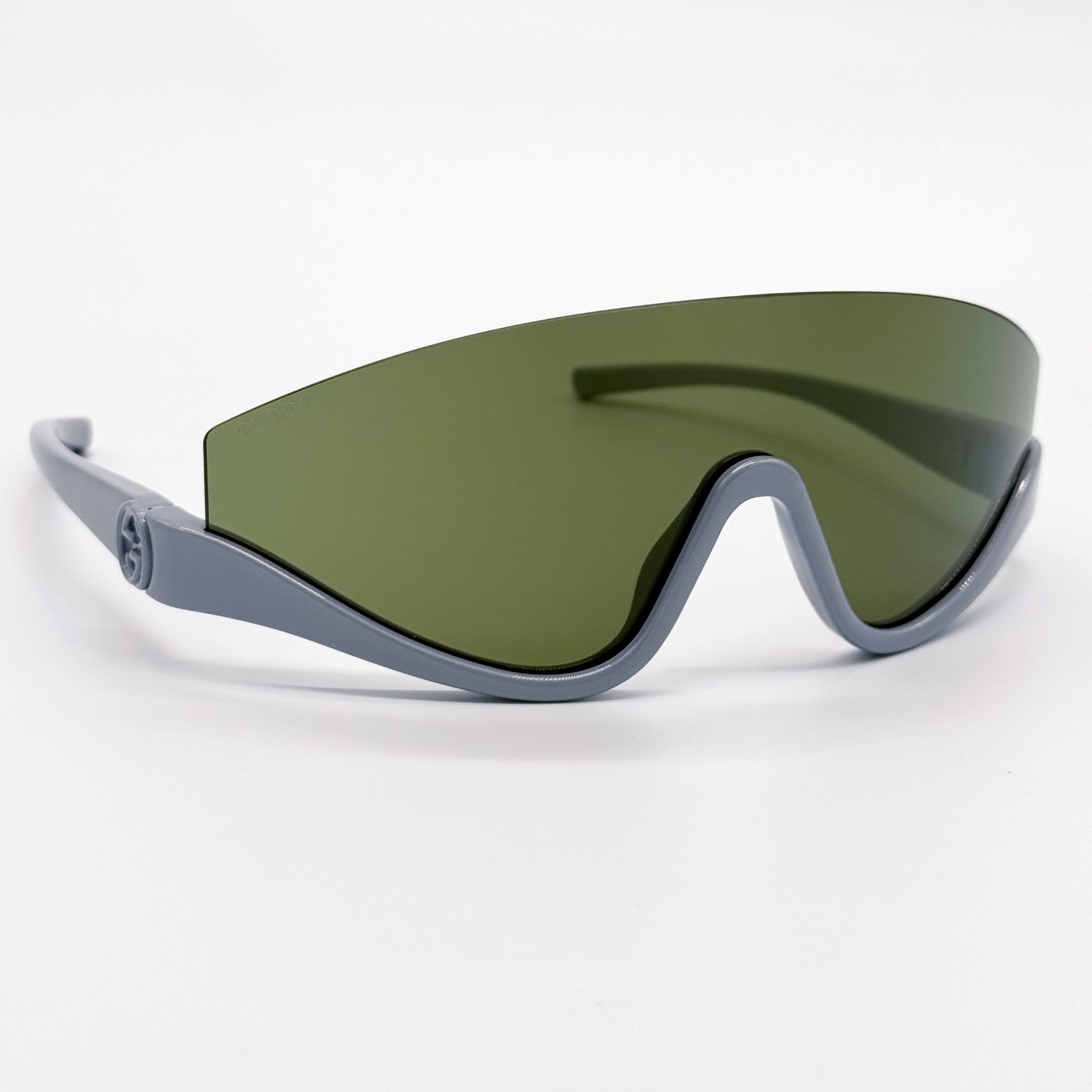 Gucci NEW GUCCI SUNGLASSES GG1650S 011 SHIELD GRAY GREEN UNISEX Size ONE SIZE - 4 Thumbnail