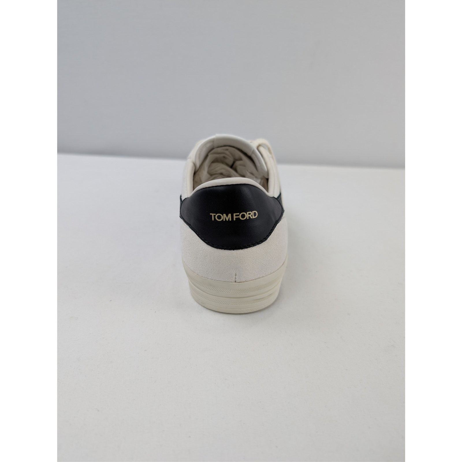Tom Ford o1rshd1 Jarvis leather low-top sneakers in white/black Size US 8 / EU 41 - 15 Thumbnail