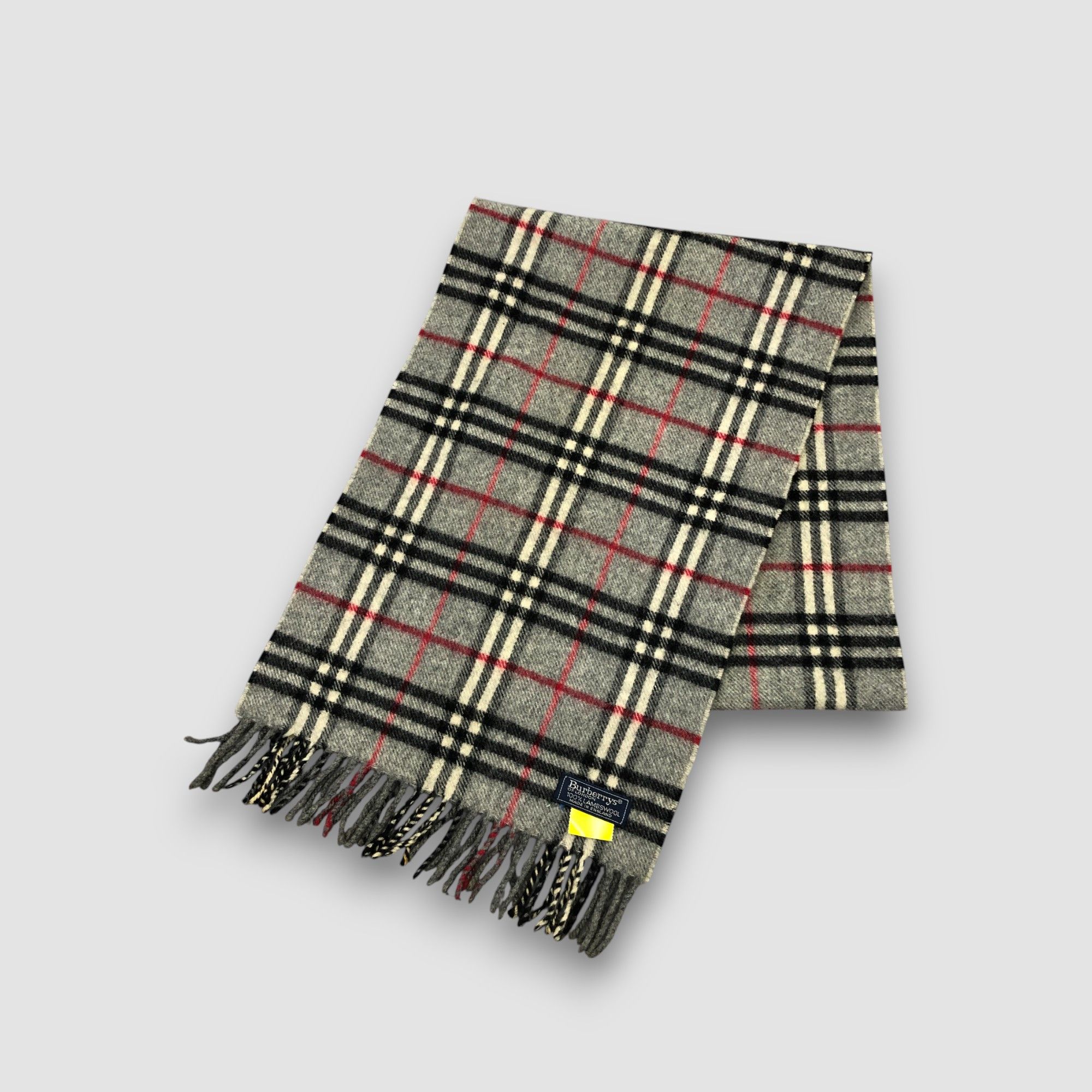 Burberry Vintage Burberry Scarf Fringe Wool Cashmere Scarves Size ONE SIZE - 2 Thumbnail