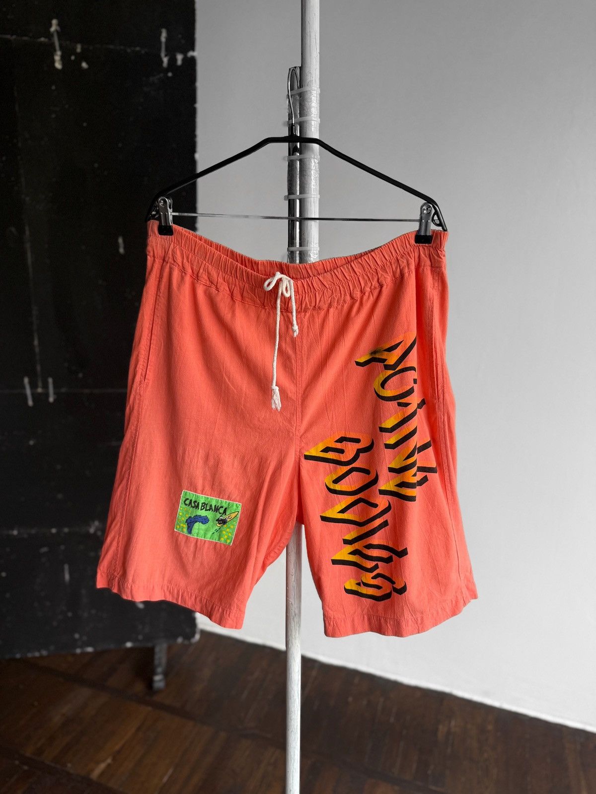 Casablanca × Vintage Casablanca Mens Vintage 90s Shorts Pockets Drawstring Size US 36 / EU 52 - 1 Thumbnail