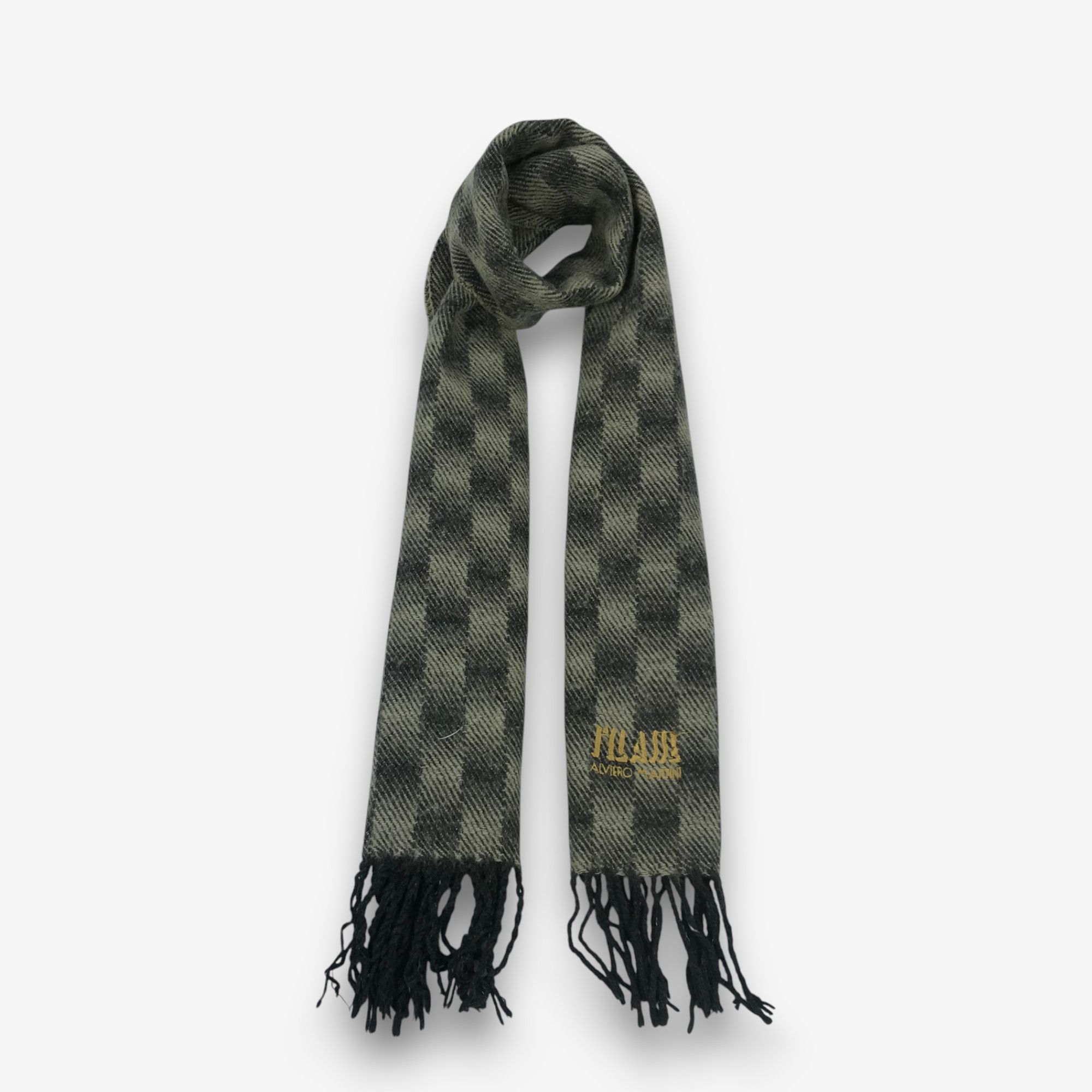 Alviero Martini Vintage Alviero Martini Scarf Muffler Check Wool Scarves Size ONE SIZE - 1 Thumbnail