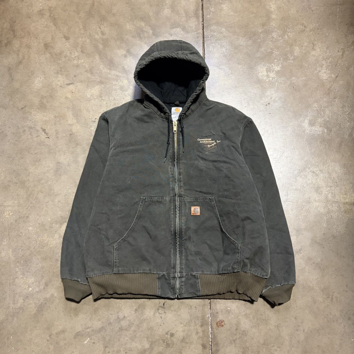 Carhartt Vintage Carhartt Hooded Active Jacket “Army Green” J130