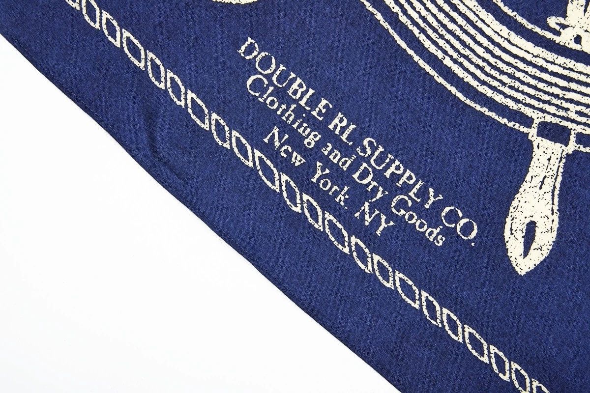 RRL Ralph Lauren RRL INDIGO Bandana COTTON Scarf handkerchief Size ONE SIZE - 3 Thumbnail