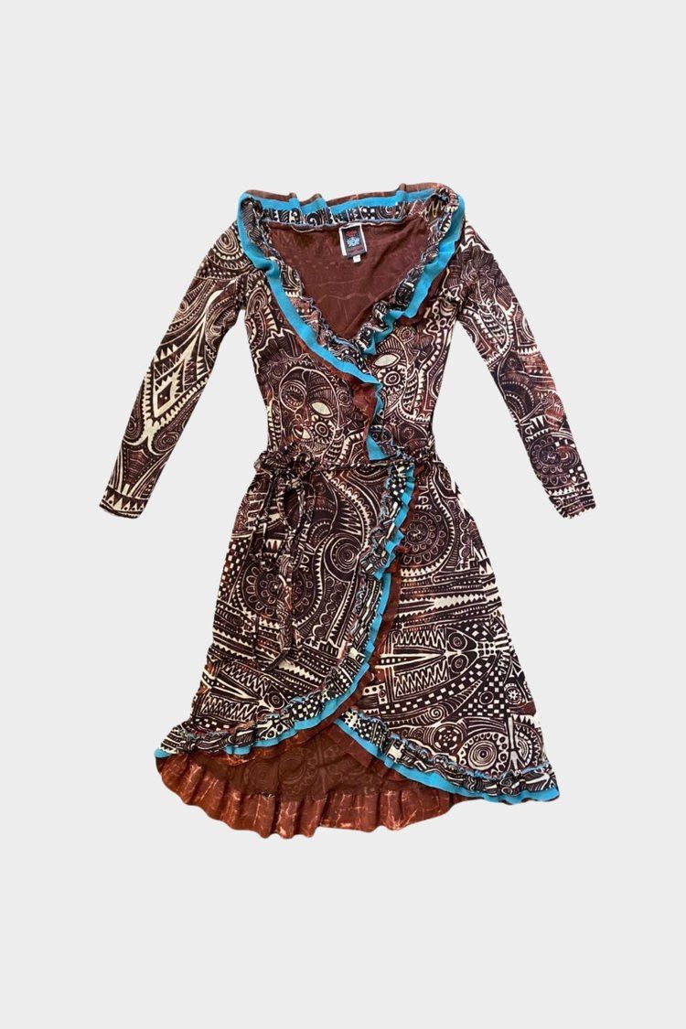 Jean Paul Gaultier o1tko10125 Classique Trival Mesh Rufffle Cardigan Dress Size L / US 10 / IT 46 - 1 Thumbnail