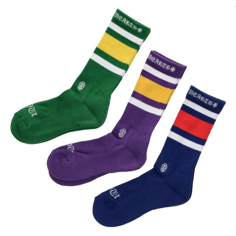 Chrome Hearts Chrome Hearts Striped 3-Pack Socks Size ONE SIZE - 1 Thumbnail
