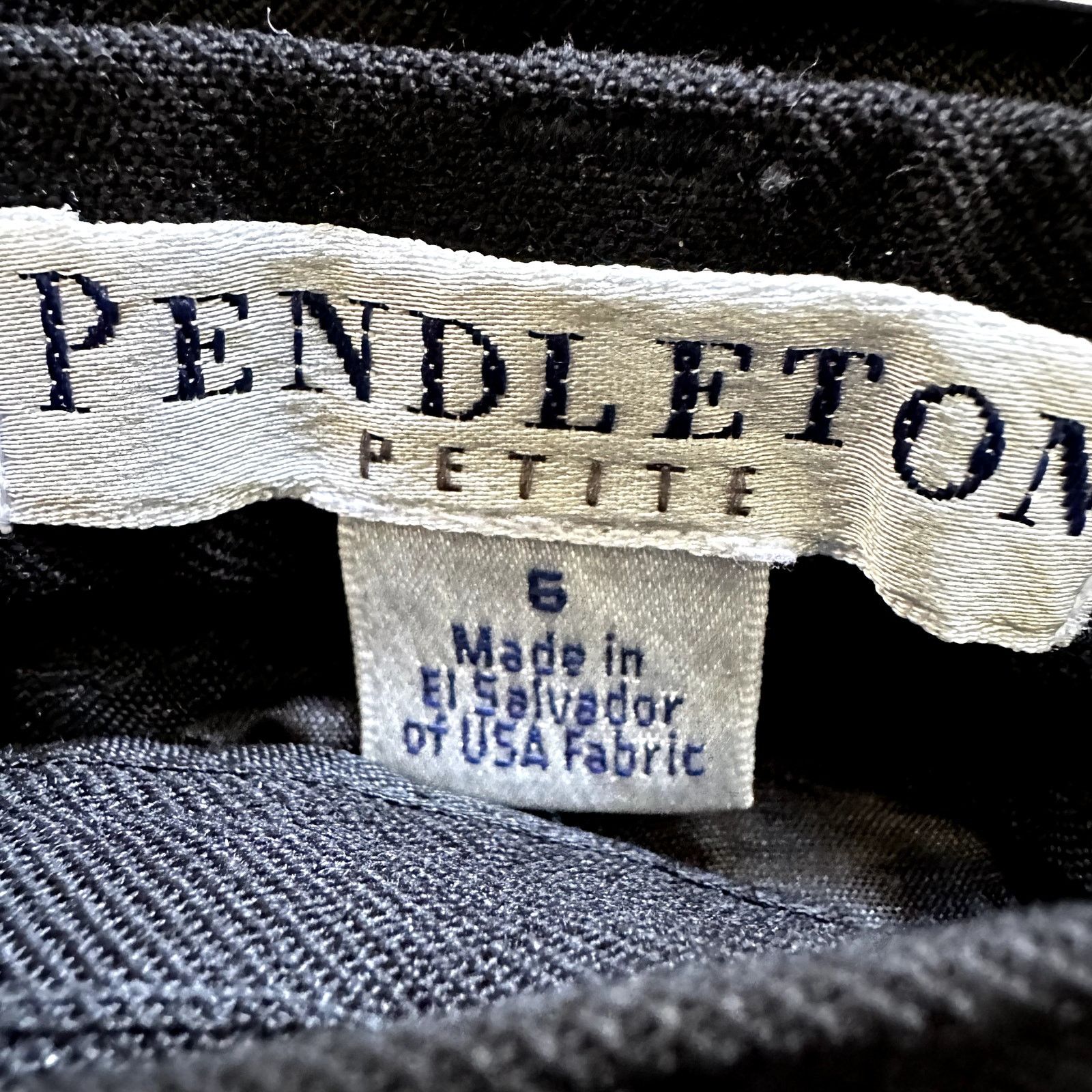 Pendleton Pendleton Pleated Dress Pants Straight Ankle Zip Wool Navy 6 Size 28" / US 6 / IT 42 - 3 Thumbnail