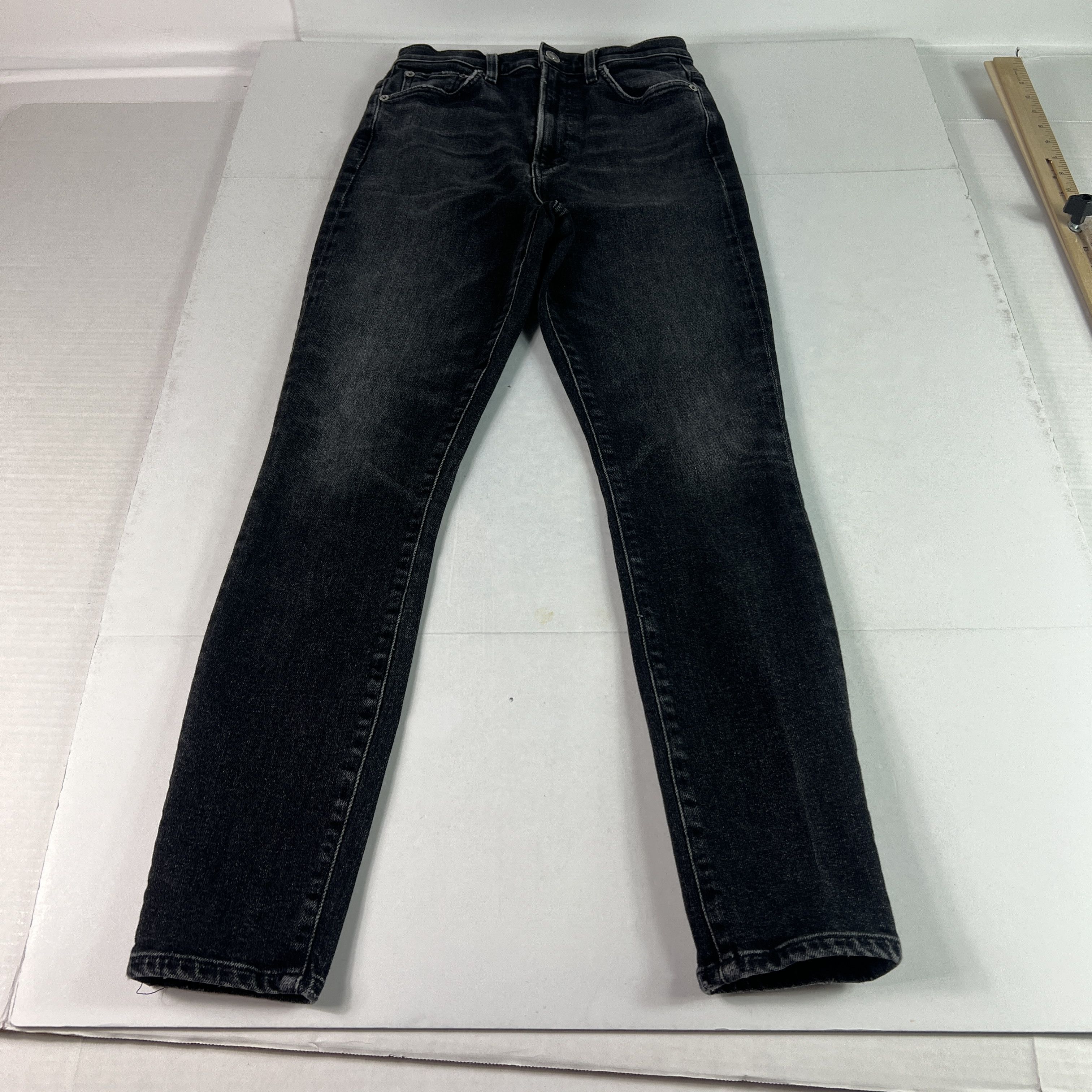 Agolde AGOLDE Jean Pinch Waist High Rise Skinny Black Stretch Denim Size 25" / US 0 / IT 36 - 1 Thumbnail