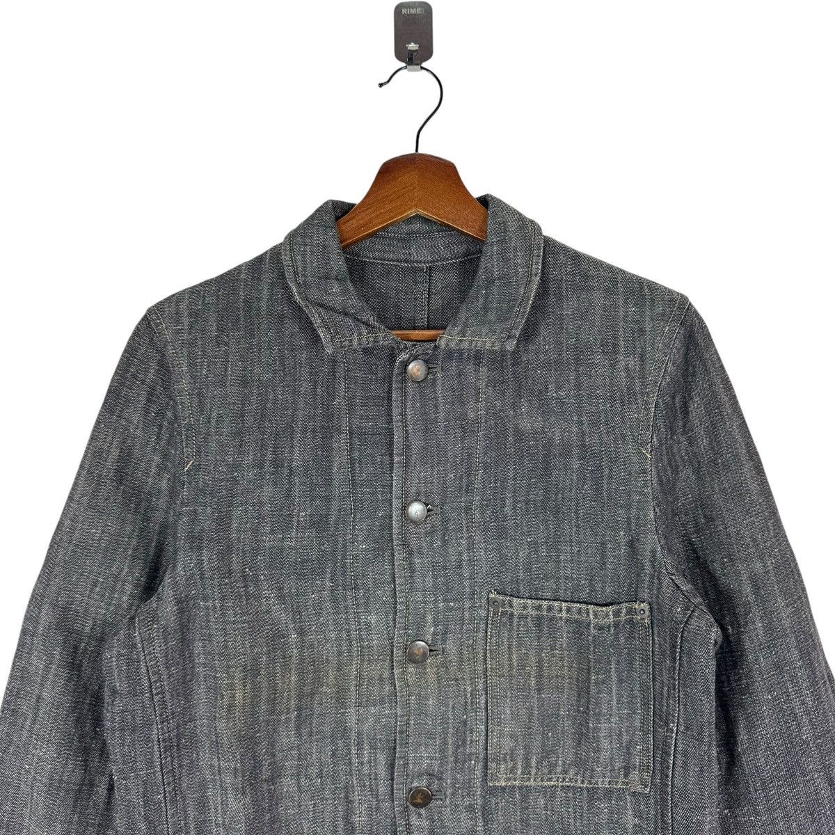 Issey Miyake × Tete Homme VINTAGE TETE HOMME BY ISSEY MIYAKE DENIM BUTTON JACKET Size US M / EU 48-50 / 2 - 3 Thumbnail