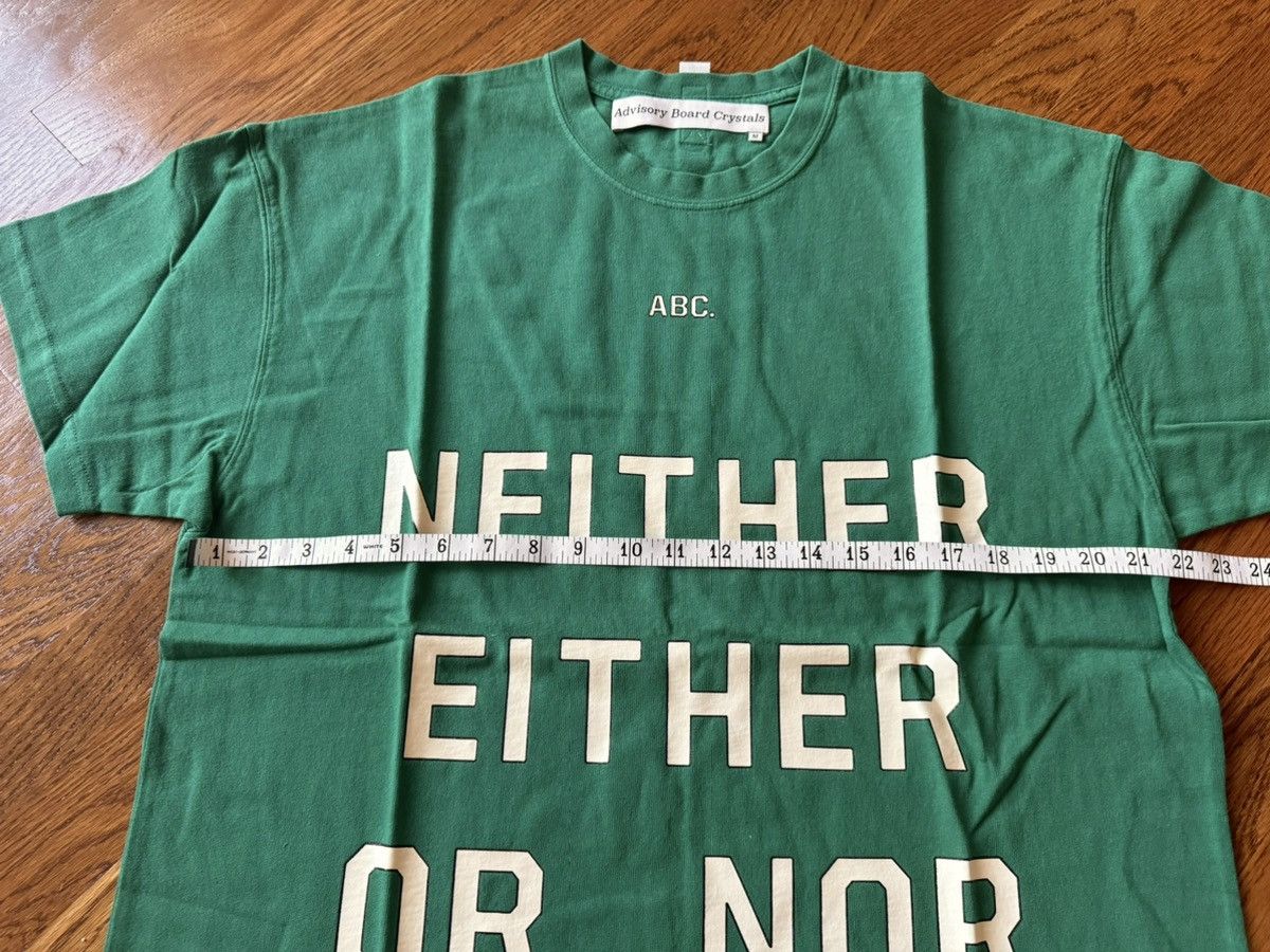 Advisory Board Crystals Medium Green Cream ABC Neither Either Or Nor Both And. Tee Size US M / EU 48-50 / 2 - 7 Thumbnail