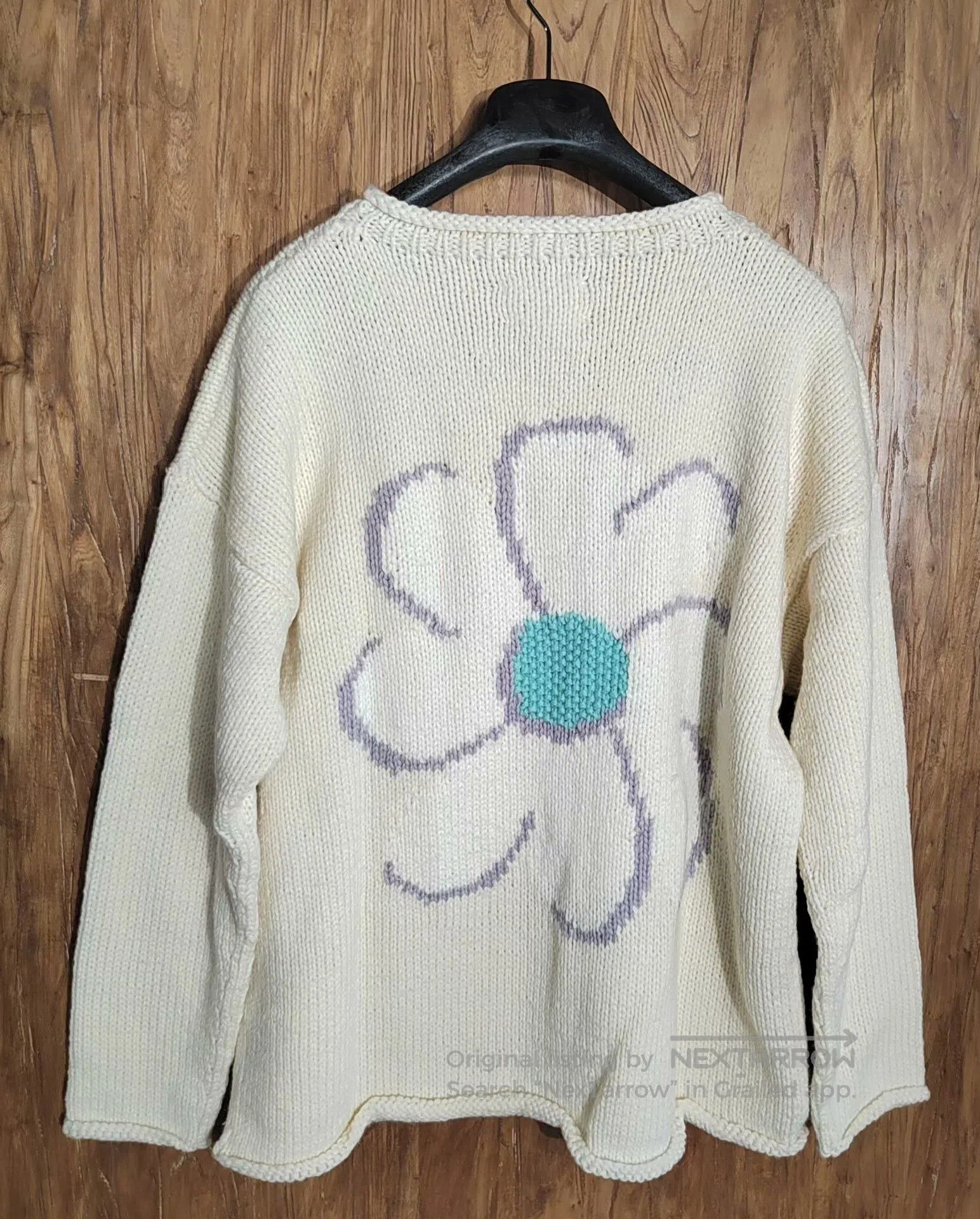 Japanese Brand ChahChah Floral Sweater for Fall/Winter. Size L / US 10 / IT 46 - 5 Thumbnail
