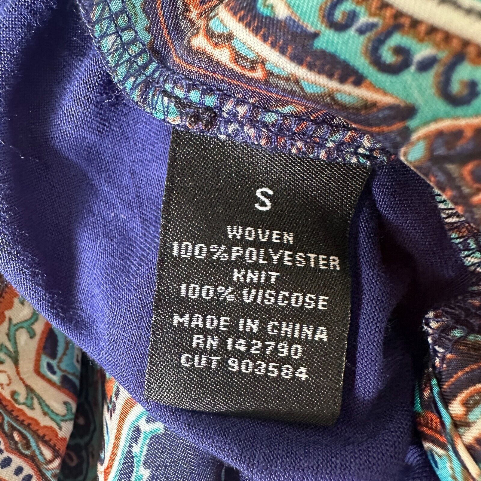 Other Vertigo Satin High Low Paisley Royal Blue Drape Cardigan S Size S / US 4 / IT 40 - 10 Thumbnail