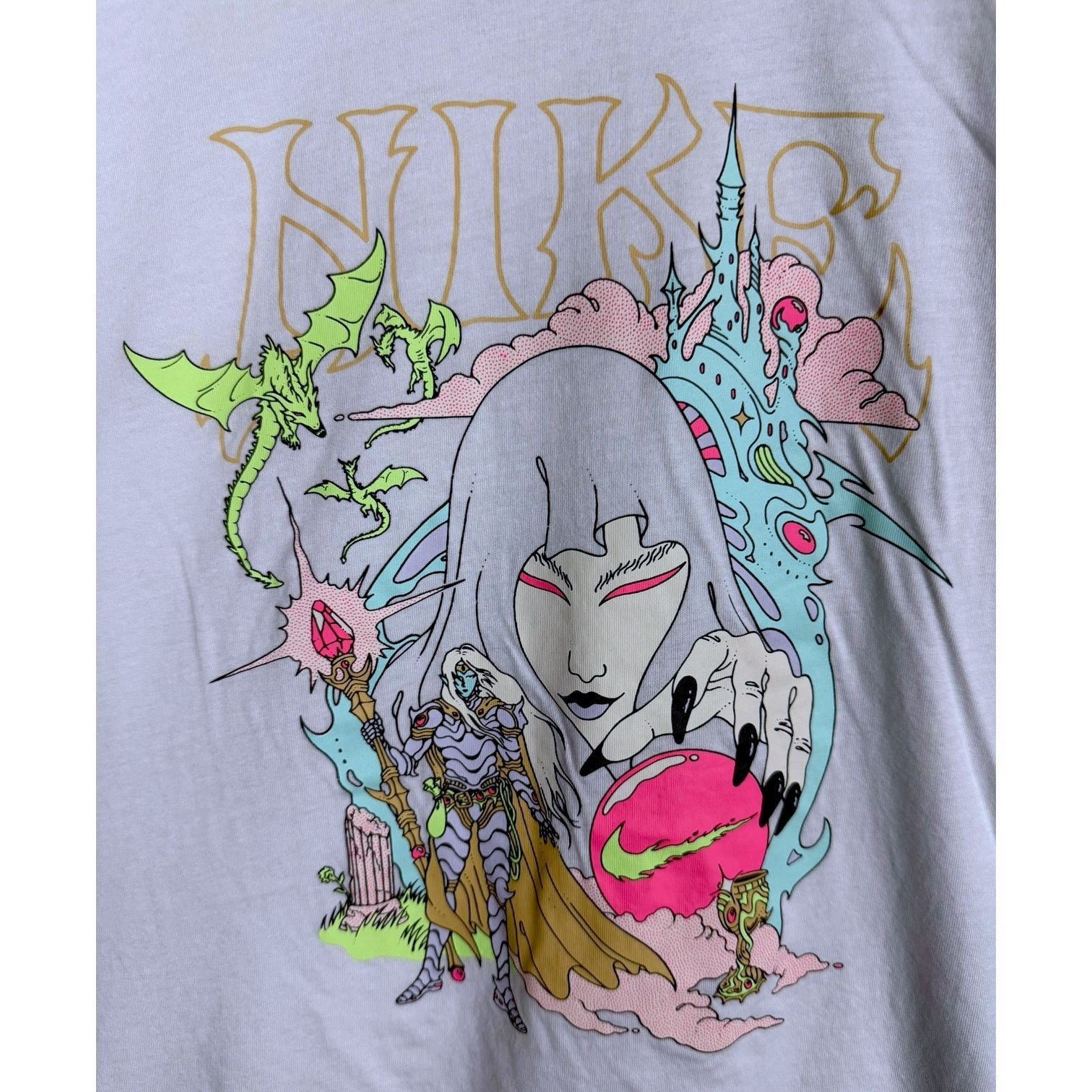 Nike Nike Tee S/S Shirt White Anime Mystic Haze Fantasy - Men's L Size US L / EU 52-54 / 3 - 3 Thumbnail