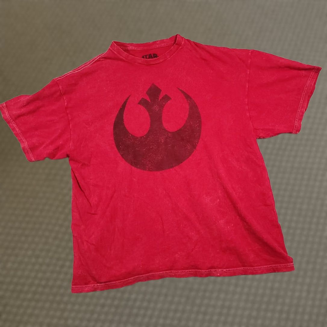 Star Wars Star Wars Shirt Mens Large Red Rebel Alliance Logo Distressed Graphic Tee Movie Size US L / EU 52-54 / 3 - 1 Thumbnail