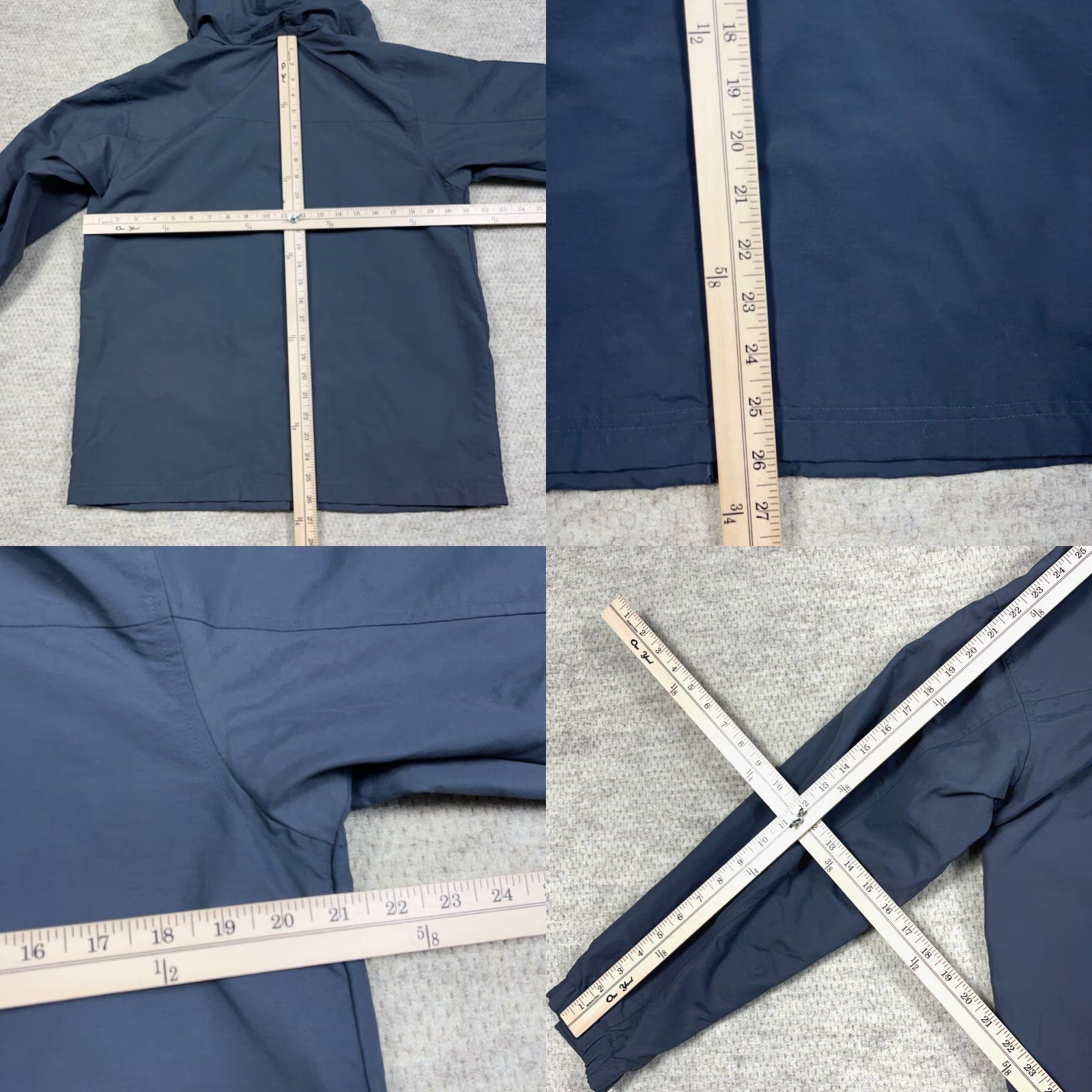 Vintage LL Bean Jacket Women Petite Small Navy Blue Outer Shell Interchange Hooded Ski Size S / US 4 / IT 40 - 9 Thumbnail
