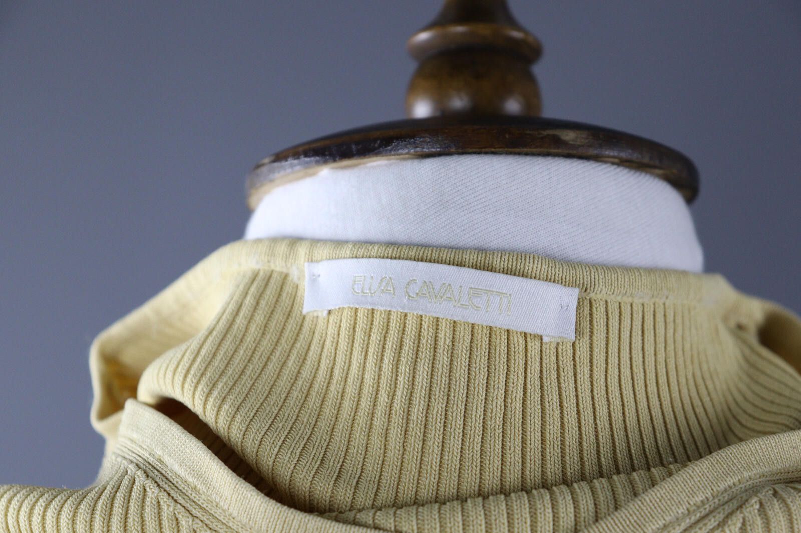 Designer Ladies Elisa Cavaletti Basic Ribbed Blouse Pullover Top Size M / US 6-8 / IT 42-44 - 8 Thumbnail
