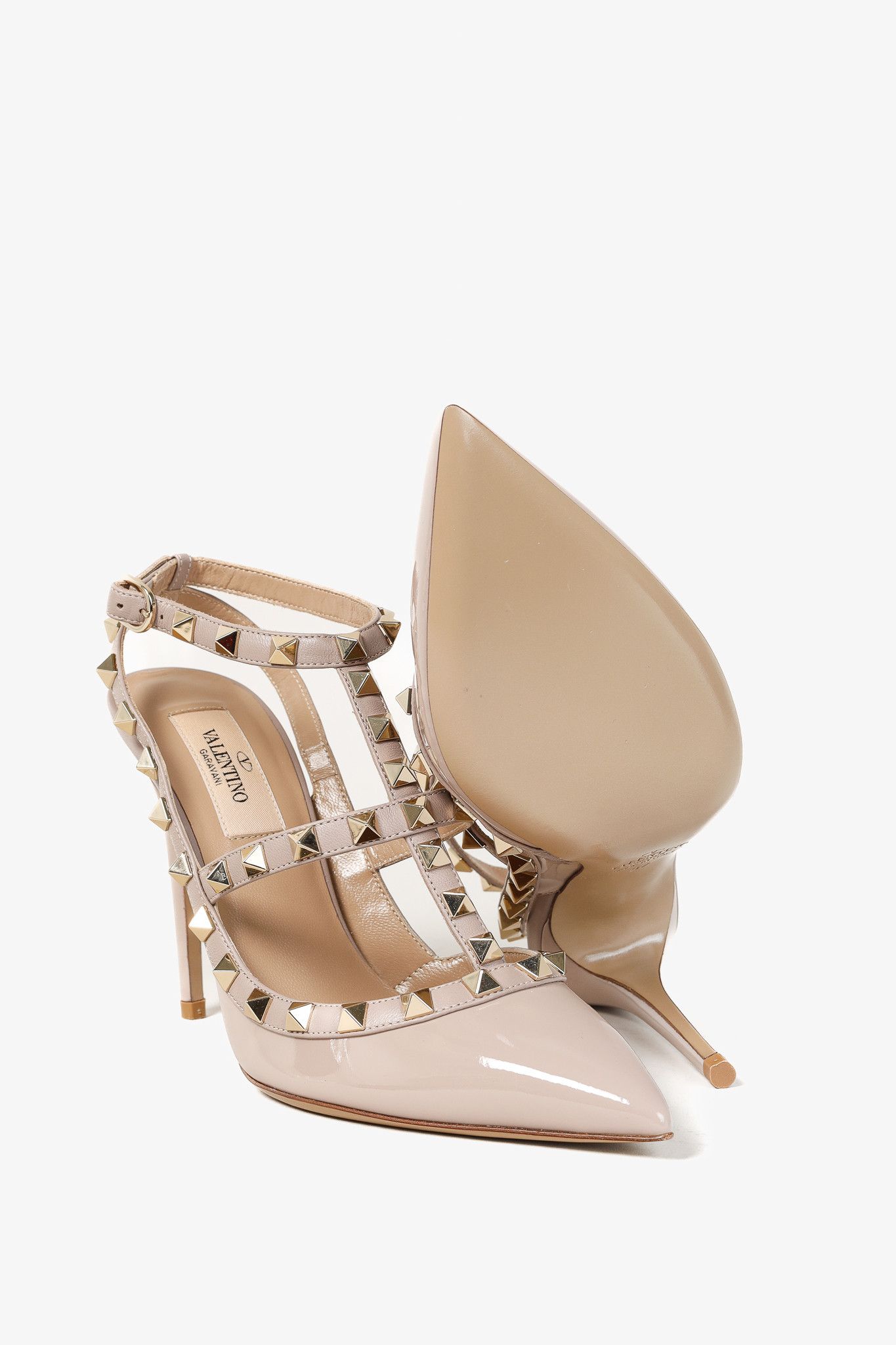 Valentino Valentino Garavani Rockstud Patent Ankle Strap Pumps Size US 6.5 / IT 36.5 - 4 Thumbnail