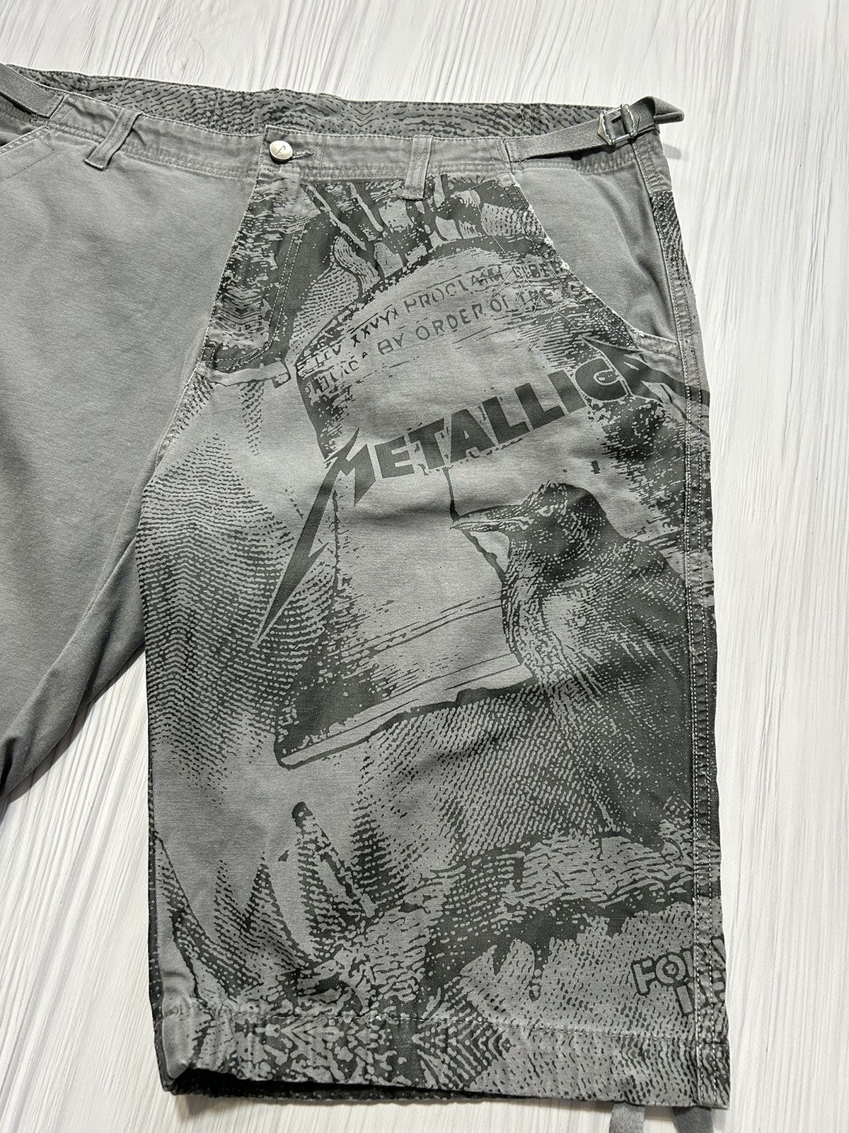 Band Tees Vintage Y2K Allprinted METALLICA Cargo Shorts Big Size 3XL Size US 39 - 3 Thumbnail
