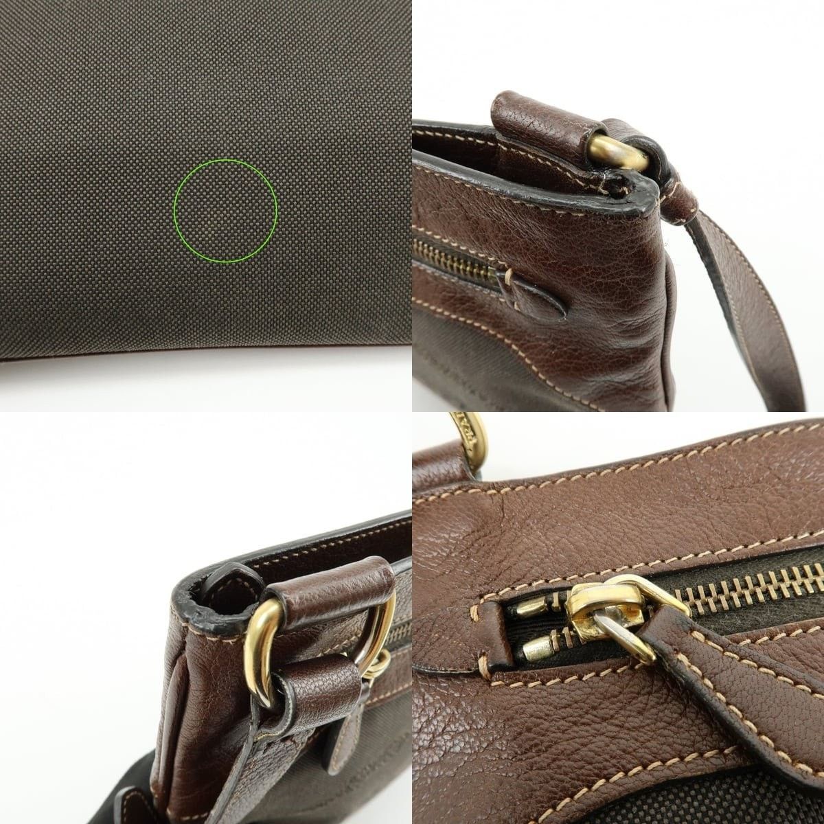 Prada Prada Logo Jacquard Leather Crossbody Bag Brown Size ONE SIZE - 6 Thumbnail