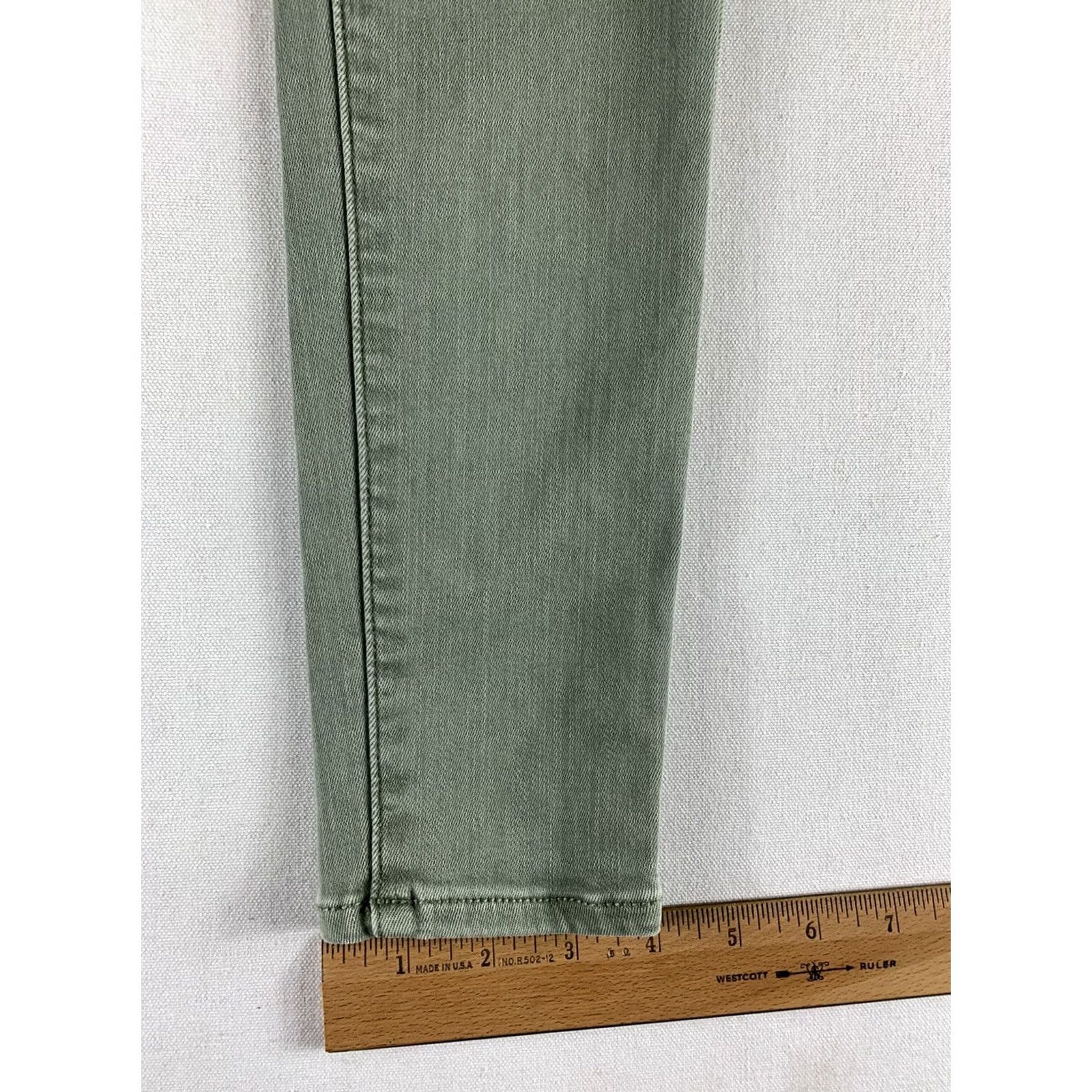 Vintage AMERICAN EAGLE Jeans Jegging WOMENS Size 2 Green Hi Rise Regular Fit Size 26" / US 2 / IT 38 - 3 Thumbnail
