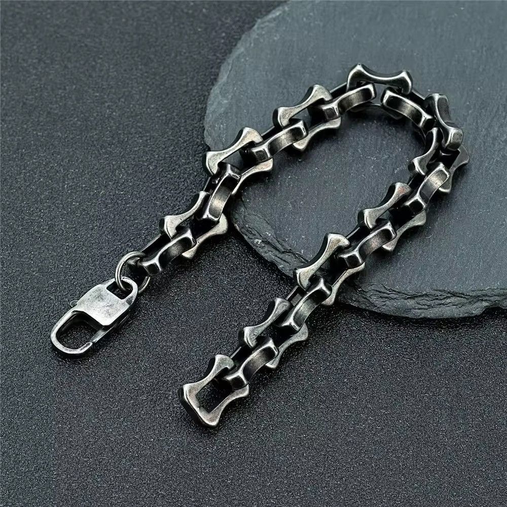 Jewelry × Vintage Punk Stainless Steel Motorcycle Bracelets Male Size ONE SIZE - 1 Thumbnail