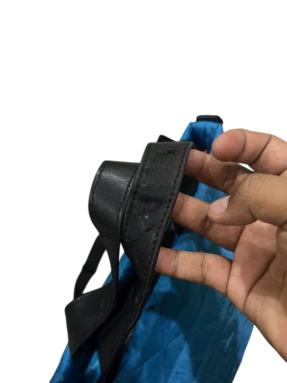Diesel DIESEL BLUE QUILITED NYLON 2WAY SHOULDER BAG/TOTE BAG Size ONE SIZE - 11 Thumbnail
