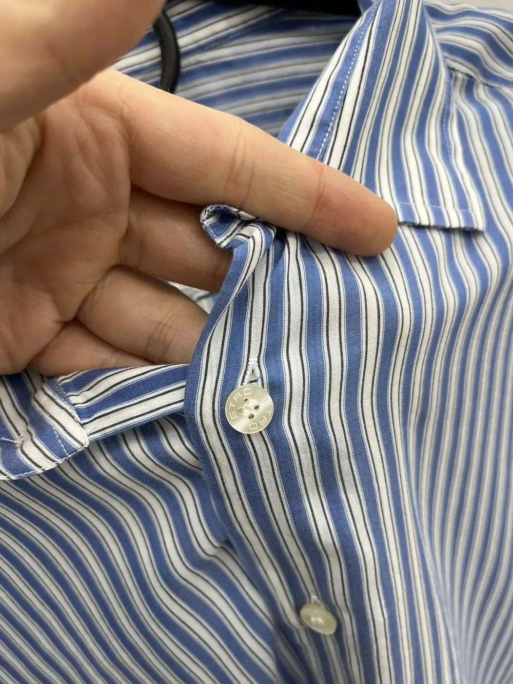 Etro Etro Cotton Stiped Button Up Shirt Size US L / EU 52-54 / 3 - 3 Thumbnail