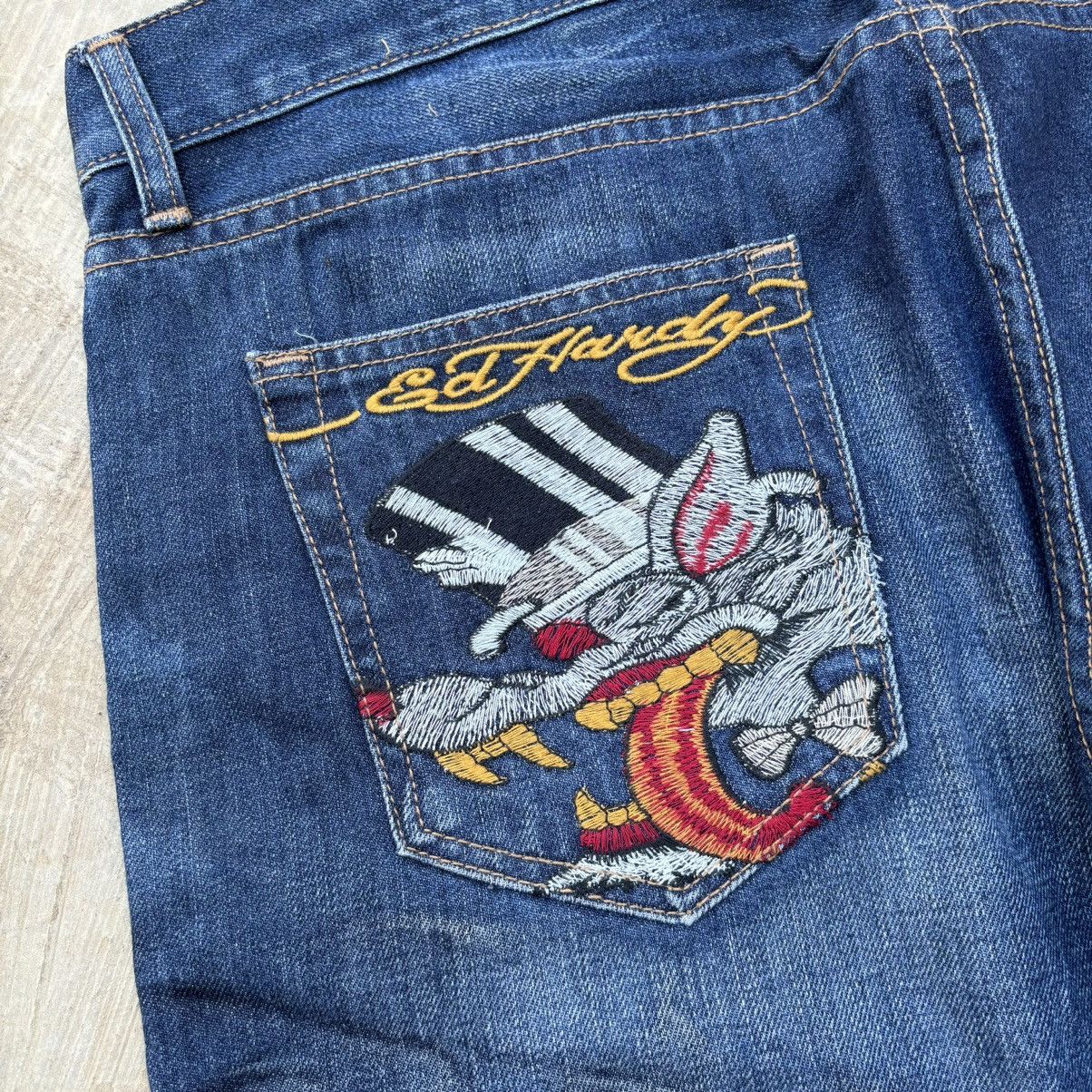 Ed Hardy Rare💥Crazy Vintage 90s Edhardy Joker Panther Jeans Size US 36 / EU 52 - 5 Thumbnail