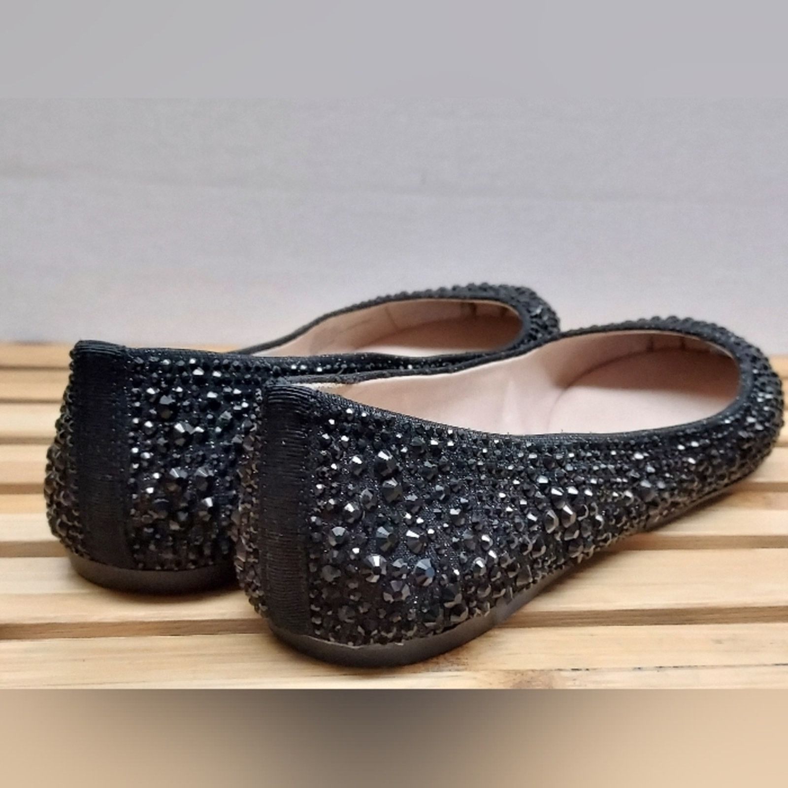 Other Gianni Bini Womens Black Rhinestone Slip On Shoes Size 9.5 Size US 9.5 / IT 39.5 - 3 Thumbnail