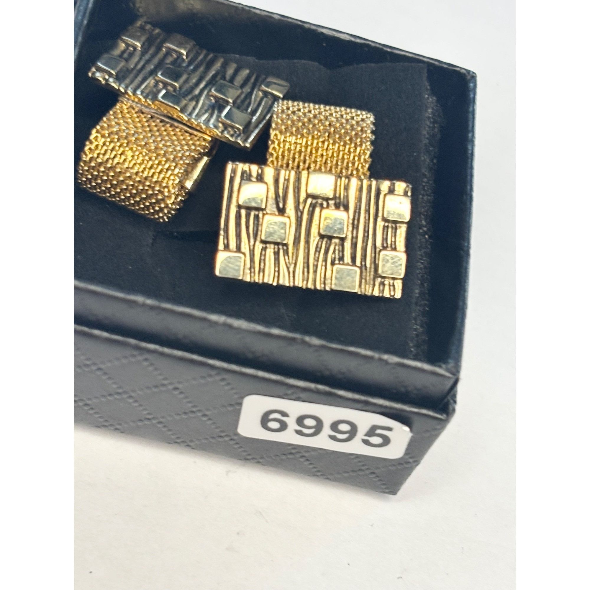 Other Vintage Anson Rectangular Bark Square Texture Gold Plated Wr Size ONE SIZE - 9 Thumbnail