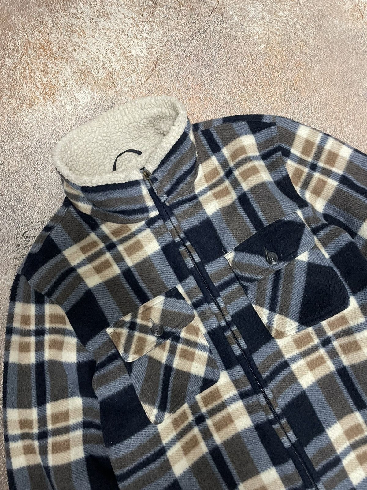 Flannel Vintage Japanese Flannel Fleece Sherpa Jacket Size US M / EU 48-50 / 2 - 3 Thumbnail