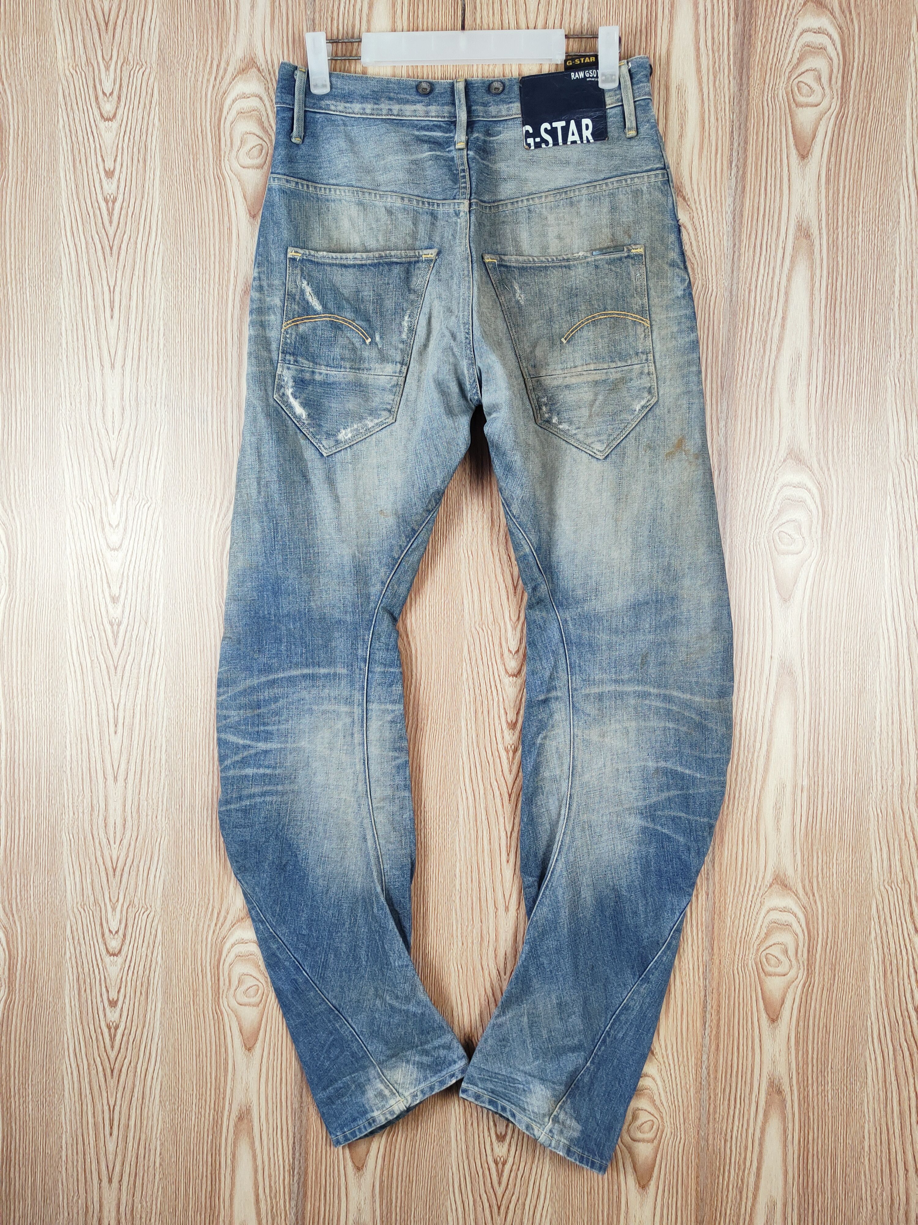 G-Star × Vintage Vintage Gstar Blue Faded Distressed Ripped Jeans Size US 29 - 8 Thumbnail