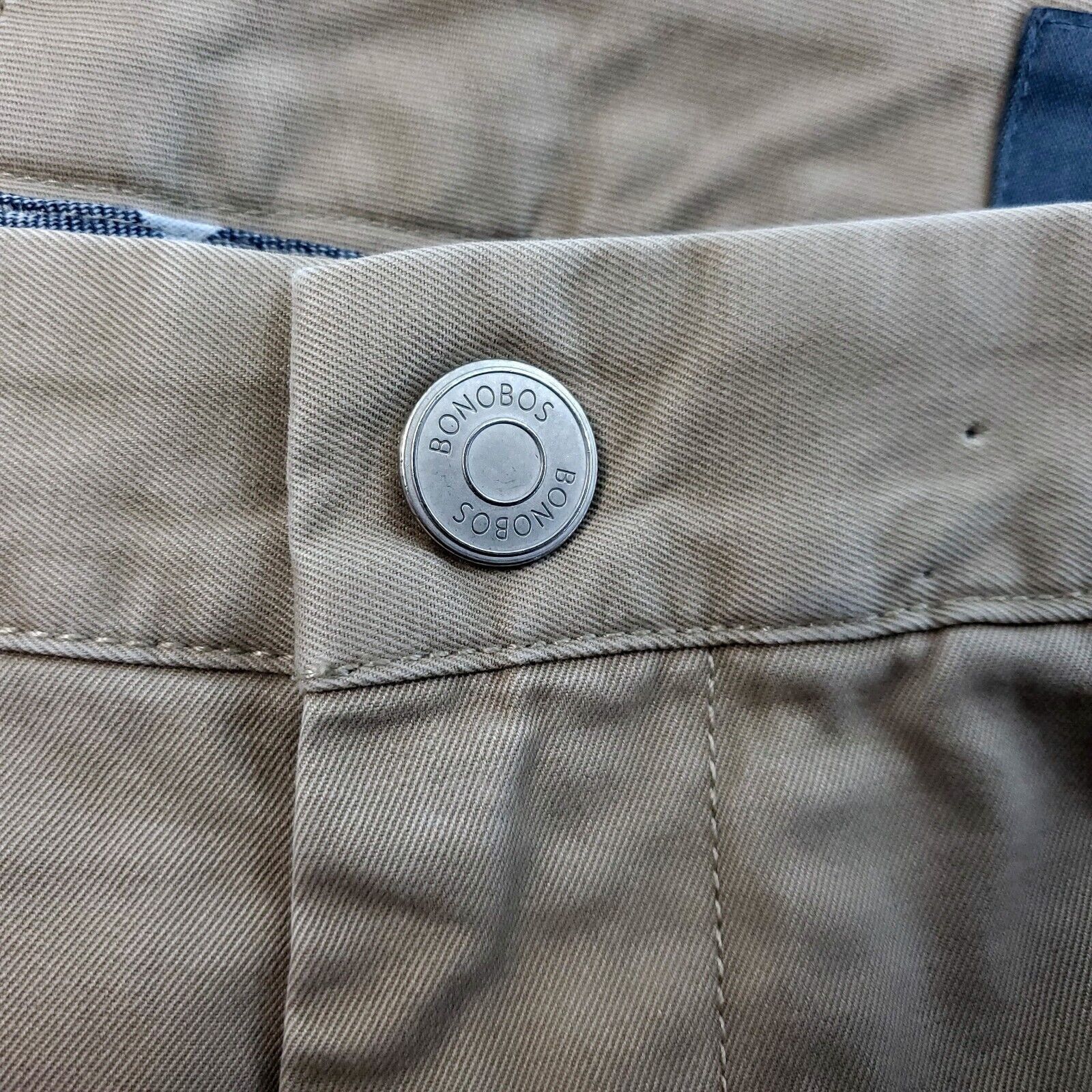 Bonobos Bonobos Cotton Flat Front Mid Rise Tan Chino Pants 37/30 Size US 37 - 5 Thumbnail