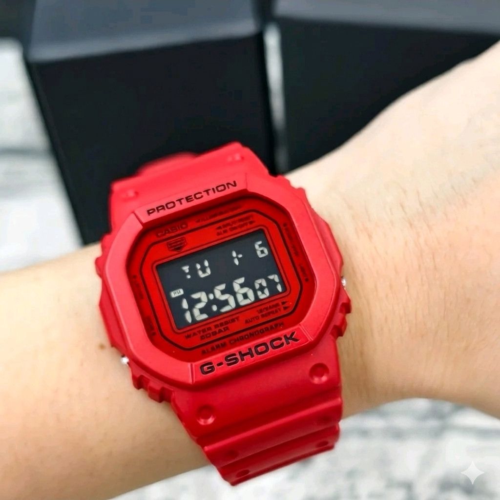 Casio Casio G-Shock DW-5600RRB-4 Iconic Red Digital Watch NEW Size ONE SIZE - 5 Thumbnail