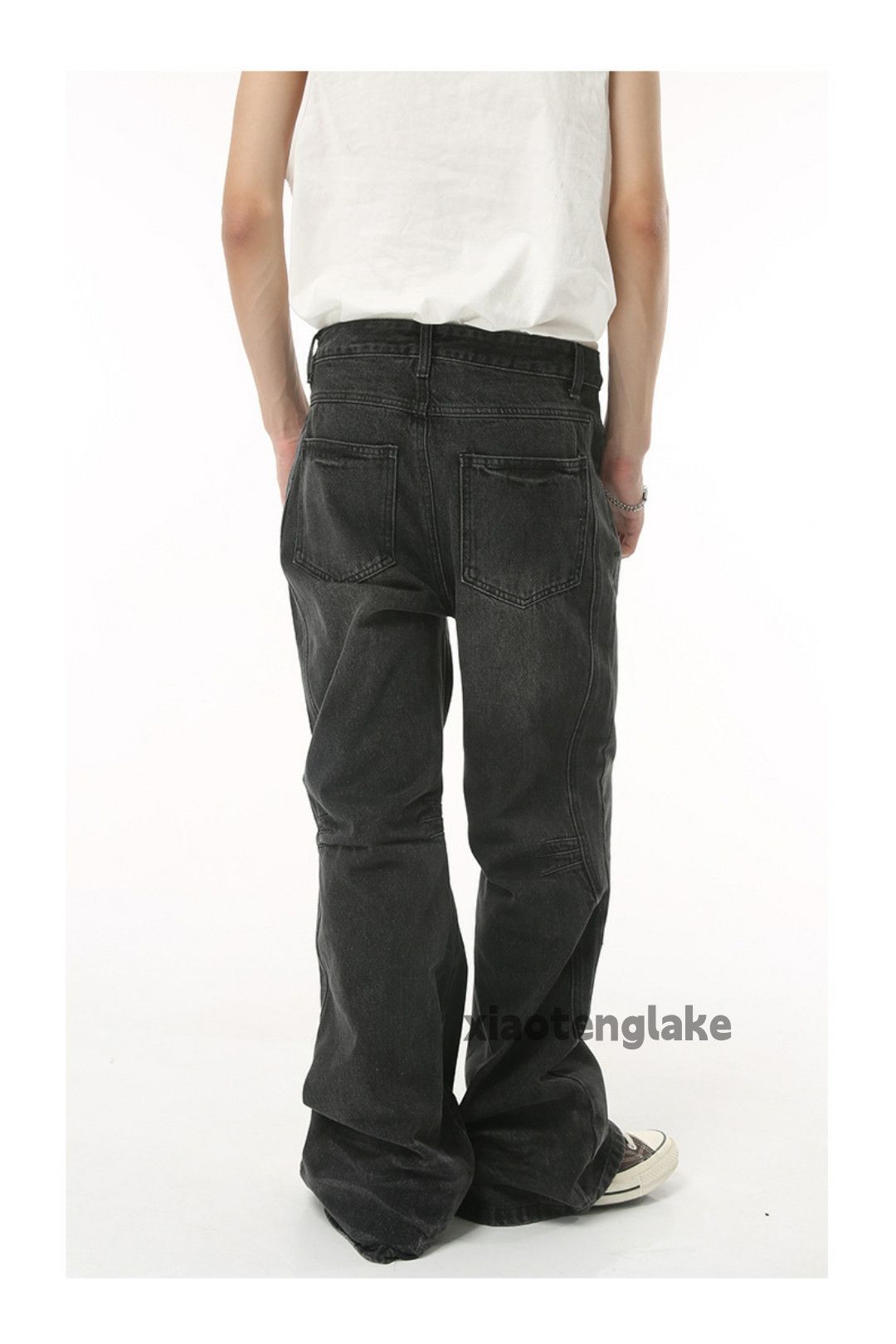 Jean × Vintage washed faded cleanfit yuppie punk disco flared jeans Size US 32 / EU 48 - 6 Thumbnail