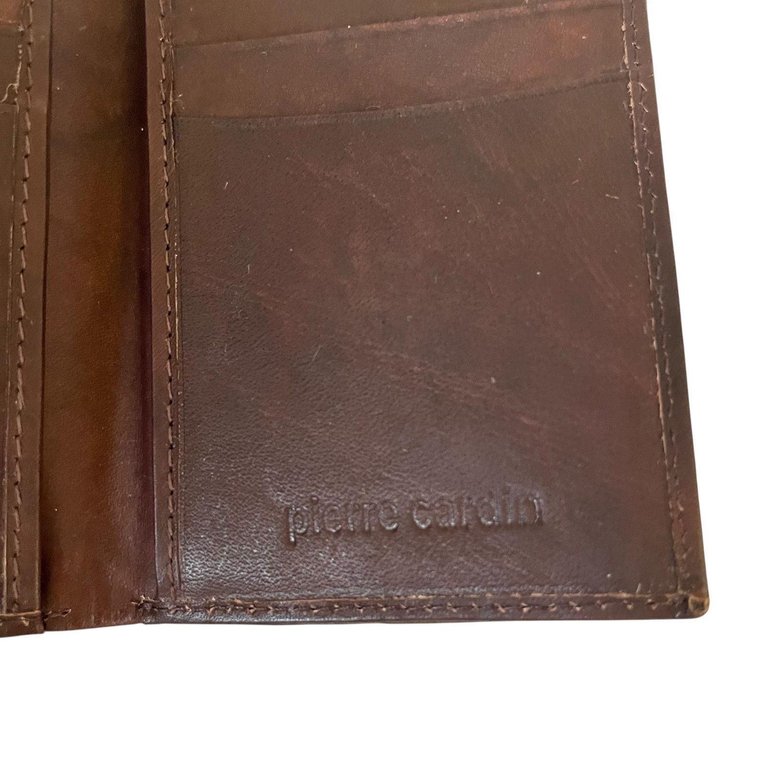 Pierre Cardin × Vintage Vintage Pierre Cardin Brown Leather Trifold Wallet Size ONE SIZE - 4 Thumbnail