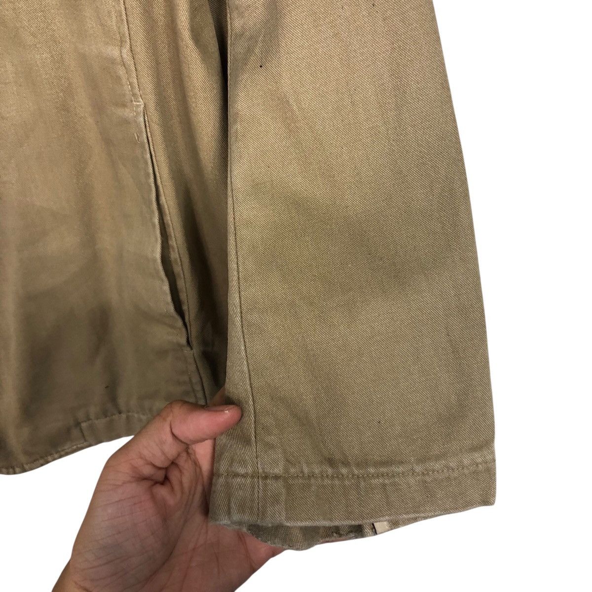 Japanese Brand SHIPS Japan Washed Cotton Work Blazer in Olive Issey Miyake Size US M / EU 48-50 / 2 - 16 Thumbnail