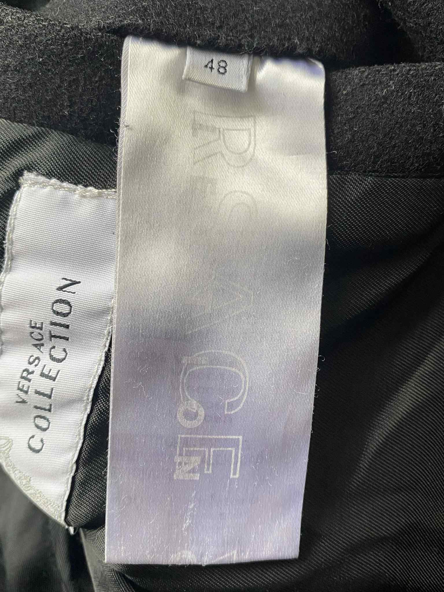 Versace Versace Collection Peacoat Wool Button Up Black Size M Size US M / EU 48-50 / 2 - 9 Thumbnail