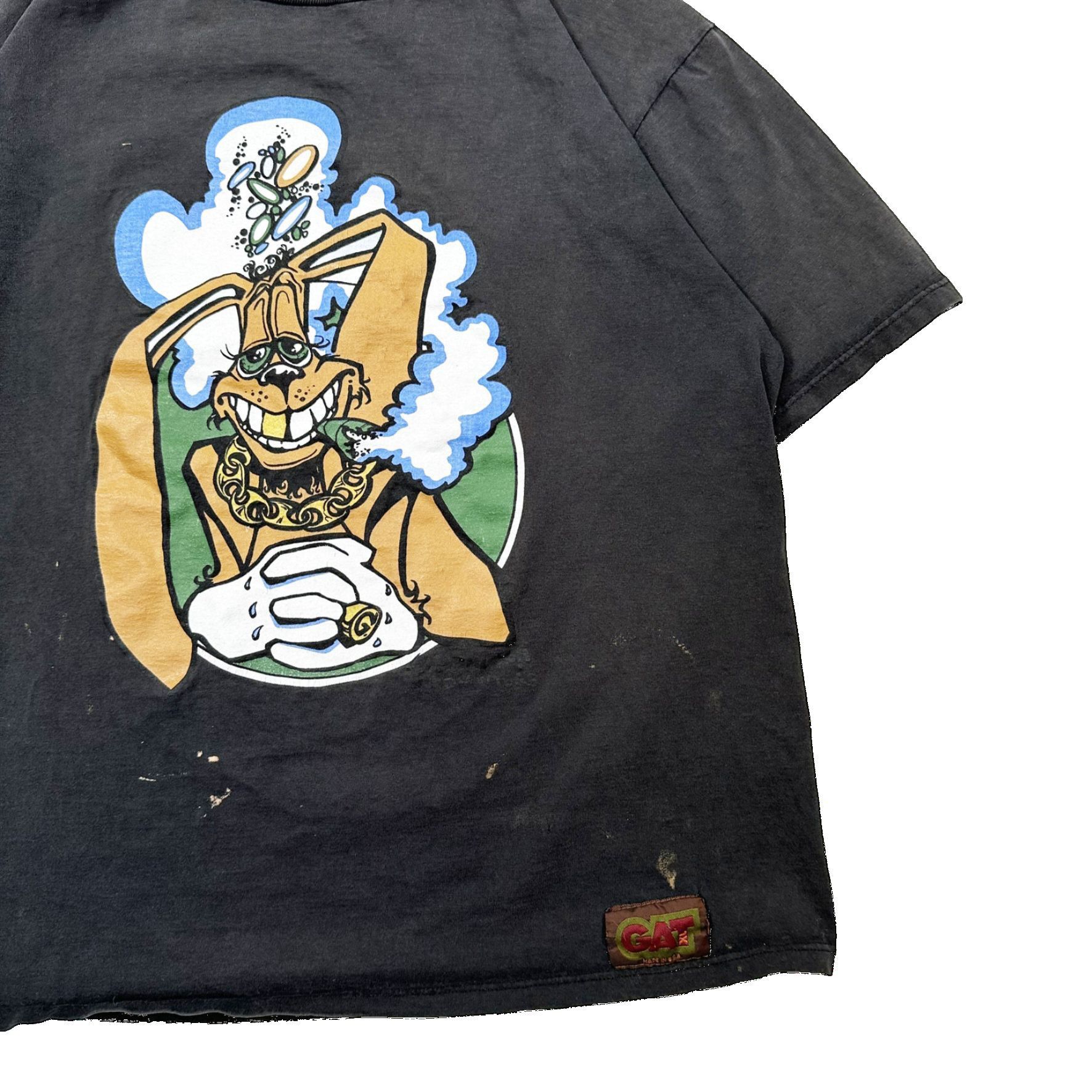 Vintage Vintage 90s Single Stitch Cat Weed Graphic T Shirt Size US XL / EU 56 / 4 - 3 Thumbnail